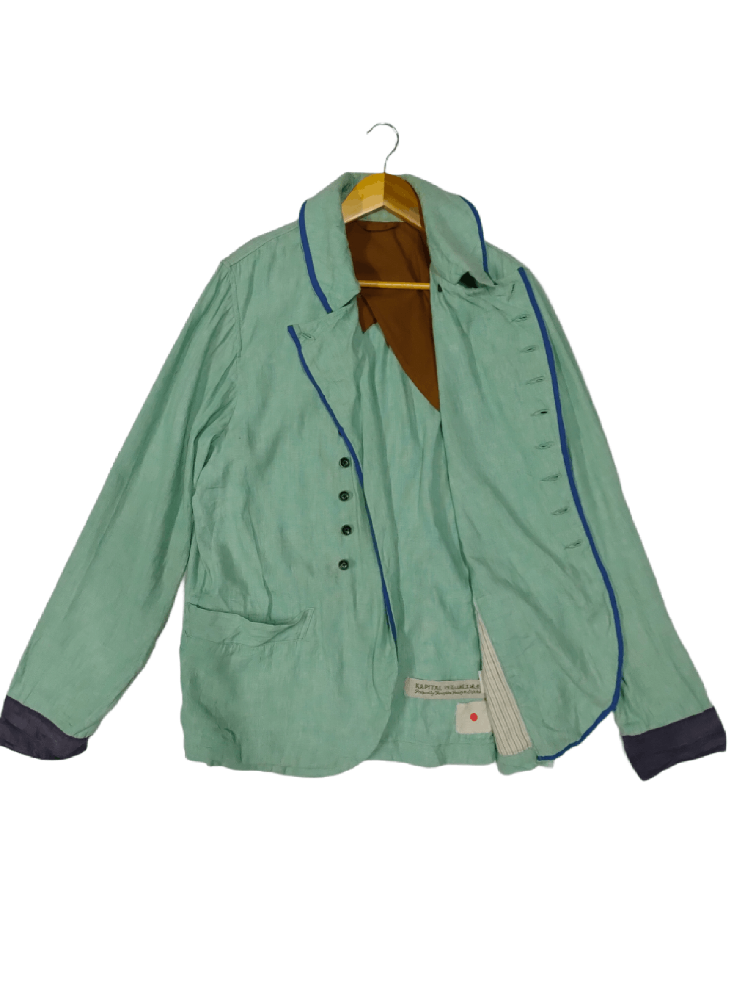 Kapital × Kapital Kountry 🔥KAPITAL ASYMETRY LINEN LIGHT GREEN JACKETS Size US M / EU 48-50 / 2 - 8 Thumbnail