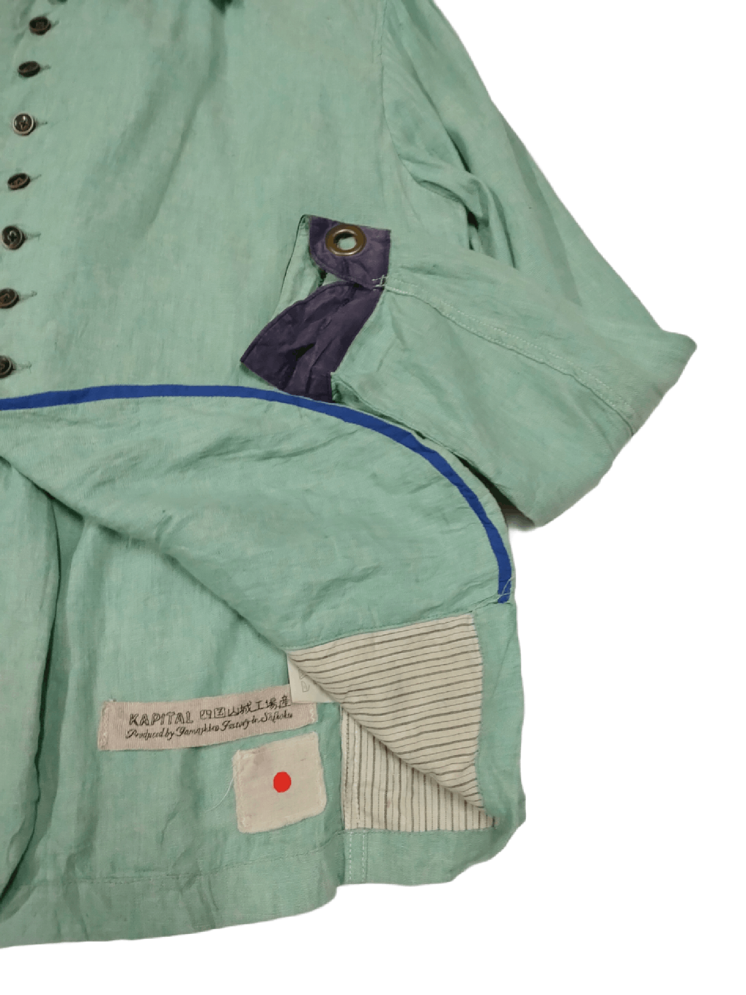 Kapital × Kapital Kountry 🔥KAPITAL ASYMETRY LINEN LIGHT GREEN JACKETS Size US M / EU 48-50 / 2 - 2 Thumbnail