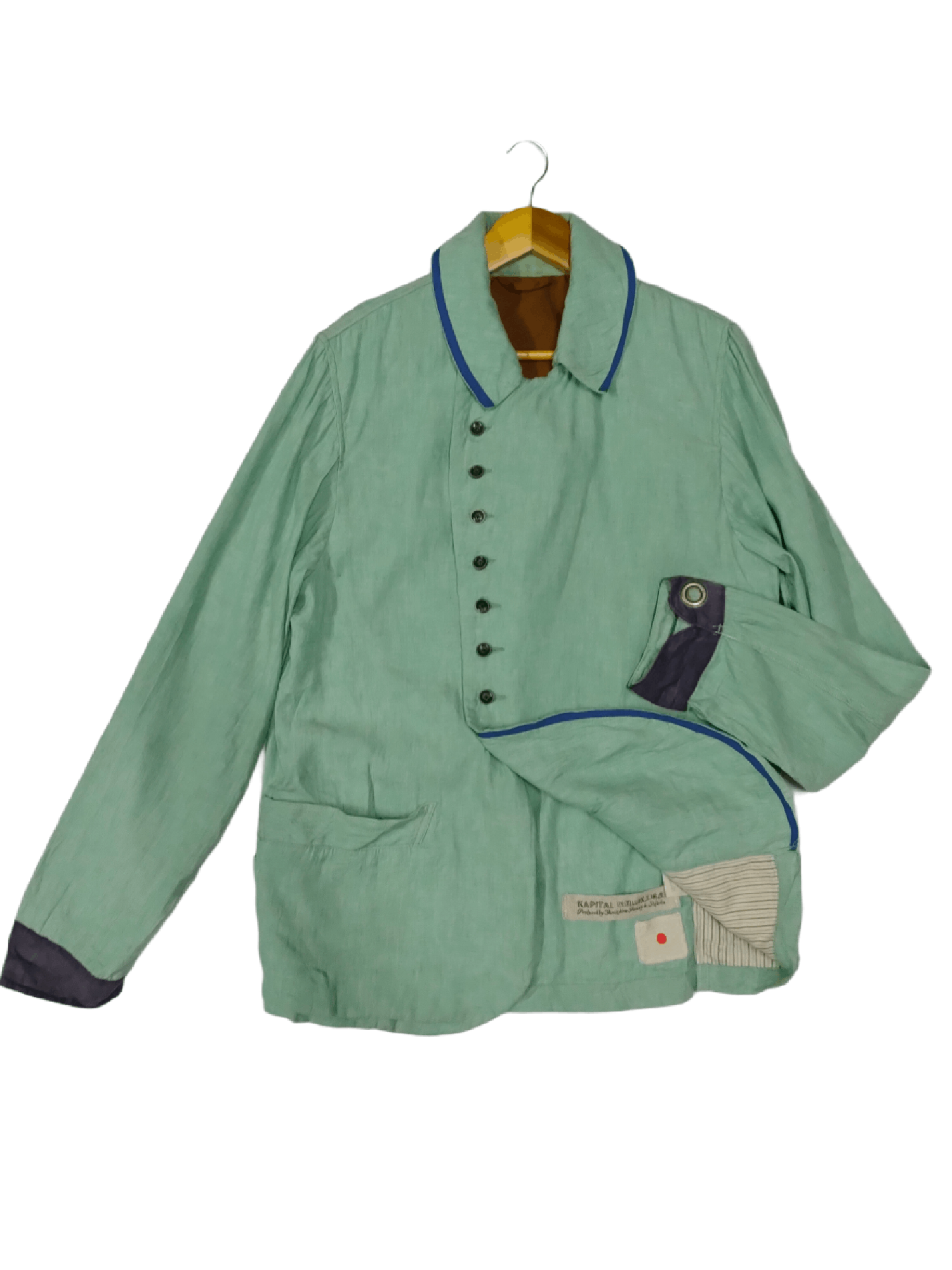 Kapital × Kapital Kountry 🔥KAPITAL ASYMETRY LINEN LIGHT GREEN JACKETS Size US M / EU 48-50 / 2 - 1 Thumbnail