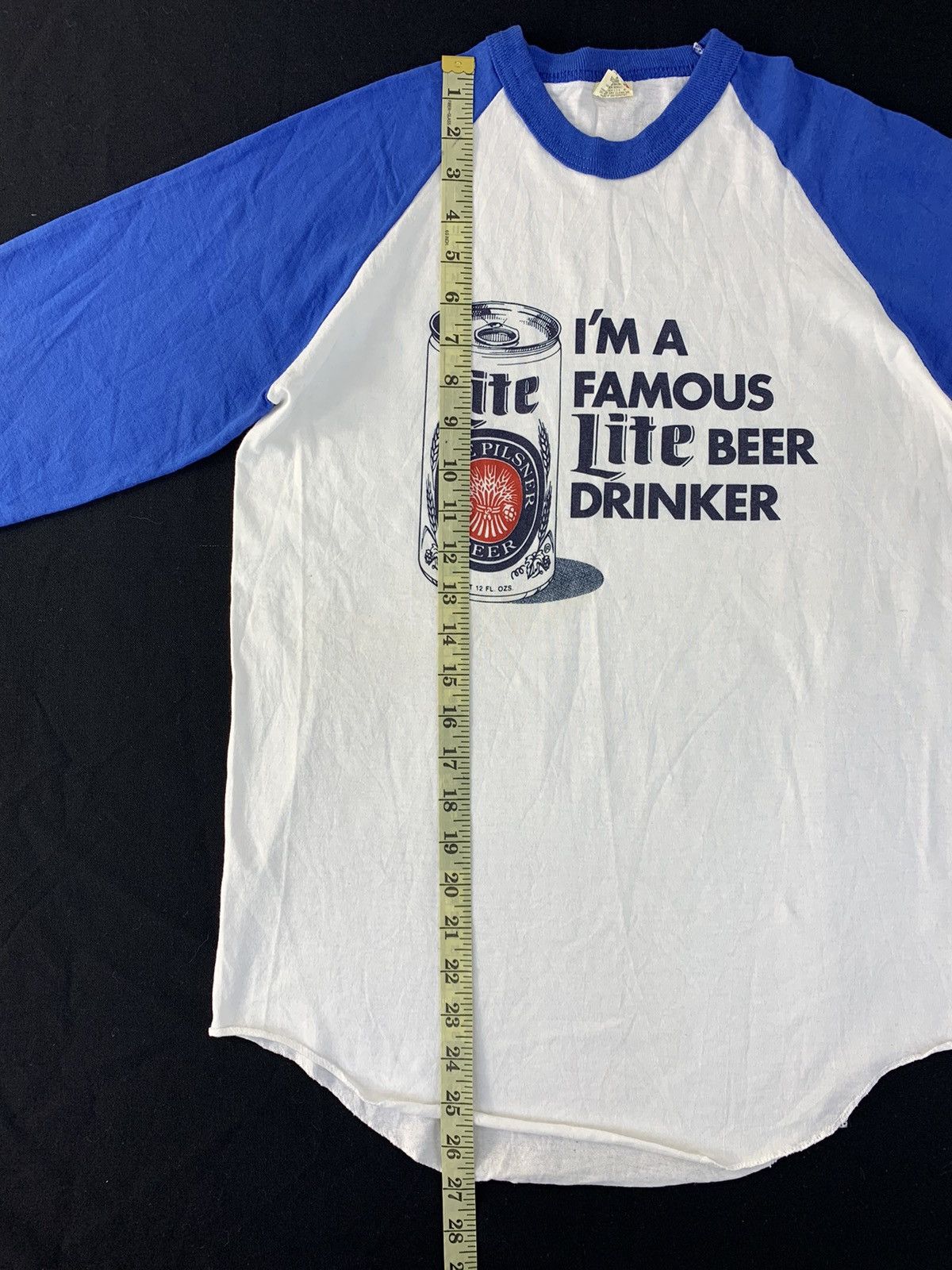 Vintage Vintage 80s Lite Filsner Beer Raglan 3/4 Sleeve 50/50 Tee Size US S / EU 44-46 / 1 - 7 Thumbnail