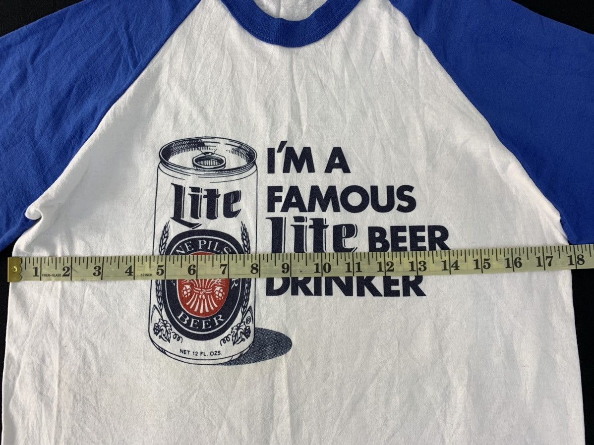 Vintage Vintage 80s Lite Filsner Beer Raglan 3/4 Sleeve 50/50 Tee Size US S / EU 44-46 / 1 - 6 Thumbnail