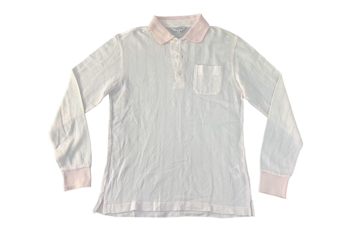 image of 90's Lanvin Sport Luxury Single Pocket Longsleeve Polo Tee, Men's (Size Small)