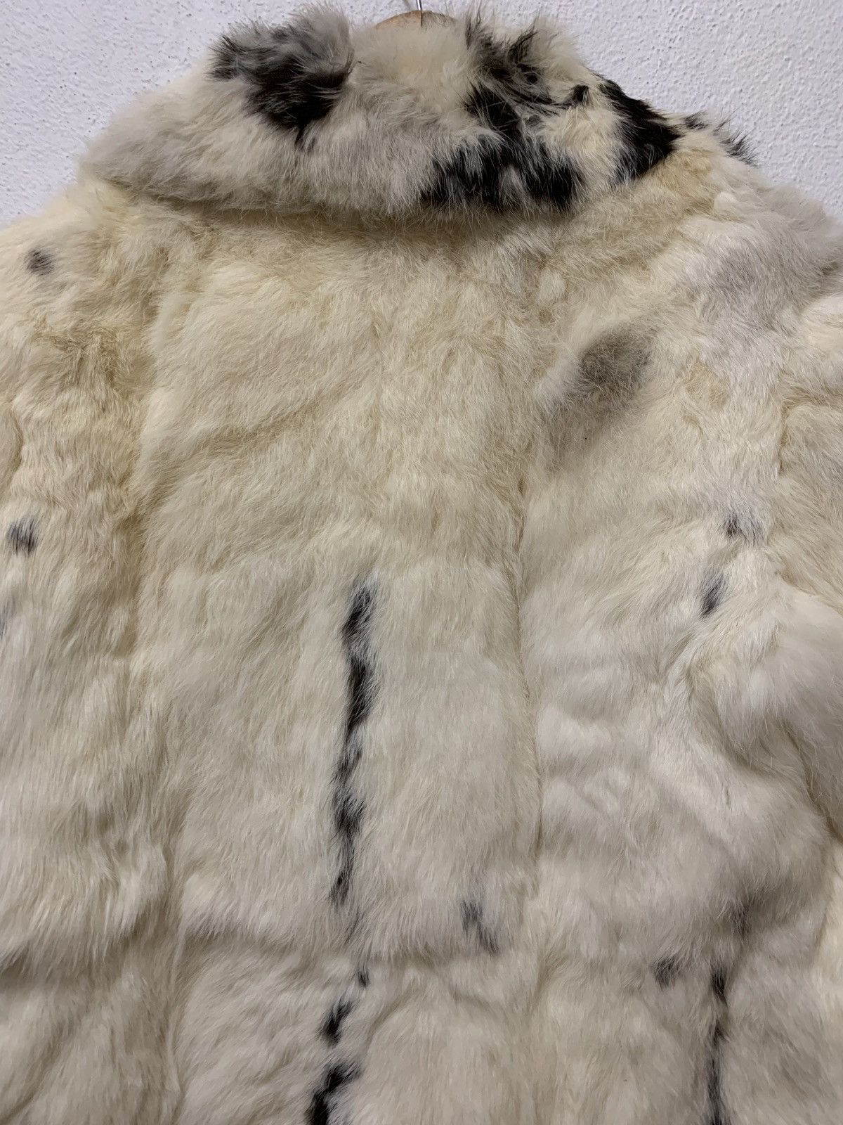 Le Grande Bleu (L.G.B.) ⚡️RARE 80s White Faux Fur Celebrities Hollywood Jacket Size US M / EU 48-50 / 2 - 4 Thumbnail