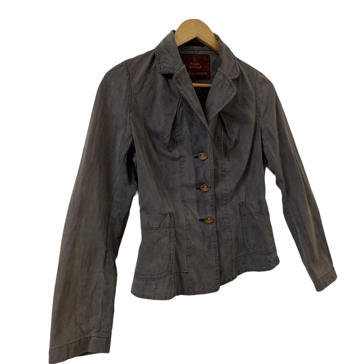 Comme des Garcons CDG x Vivienne Westwood Sun Faded Cropped Jacket Size S / US 4 / IT 40 - 3 Thumbnail