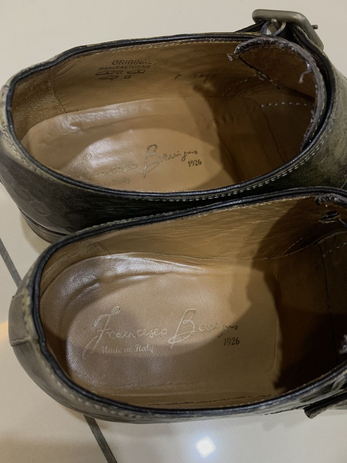 Other FRANCESCO BENIGNO HONEYCOMB LEATHER BUCKLE SHOES Size US 7 / EU 40 - 6 Thumbnail