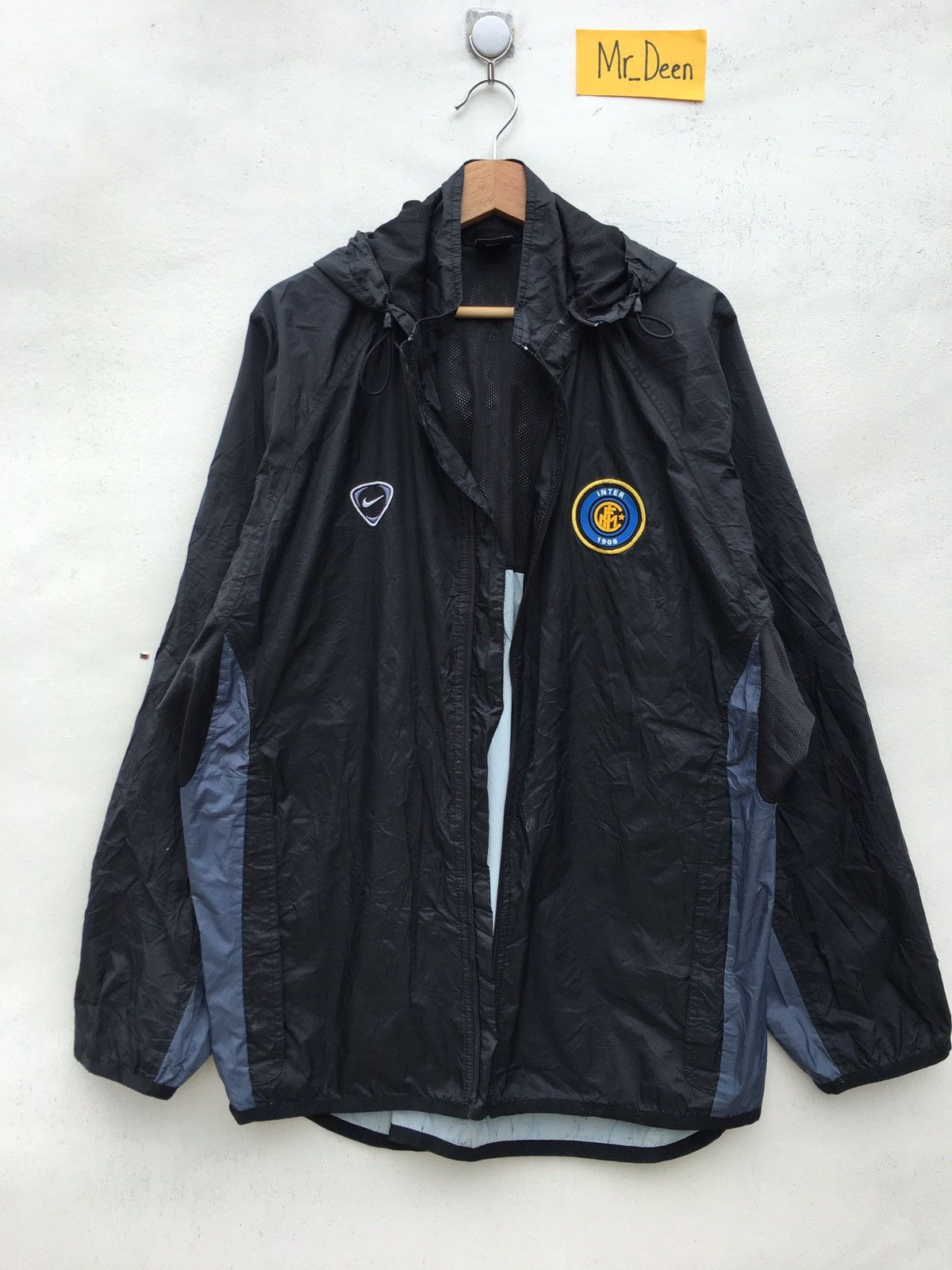 image of 90's Nike Team Inter Milan Fc Italy Soccer Track Jacket in Black, Men's (Size Large)