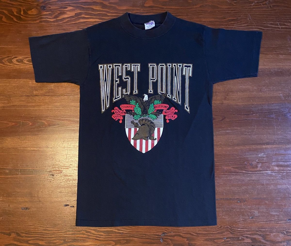 Mvp Vintage 80’s West Point Academy Single Stitch Big Image Tee Size US S / EU 44-46 / 1 - 1 Thumbnail