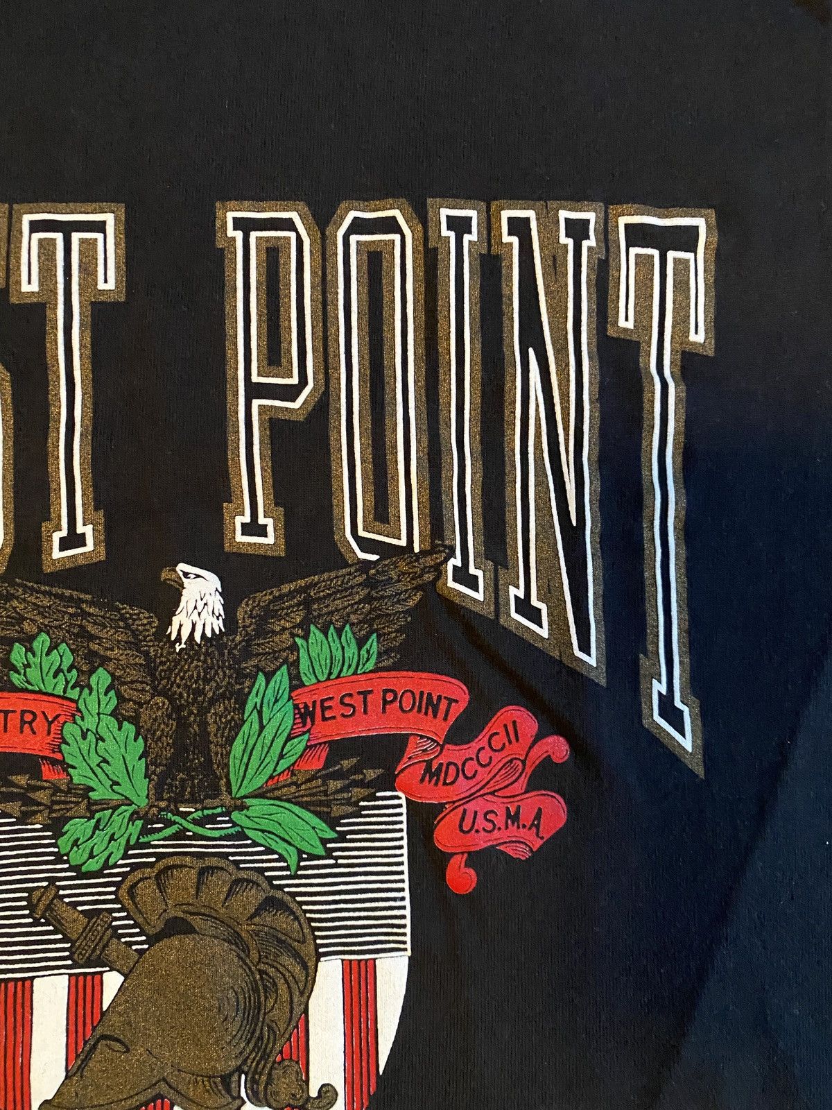 Mvp Vintage 80’s West Point Academy Single Stitch Big Image Tee Size US S / EU 44-46 / 1 - 4 Thumbnail