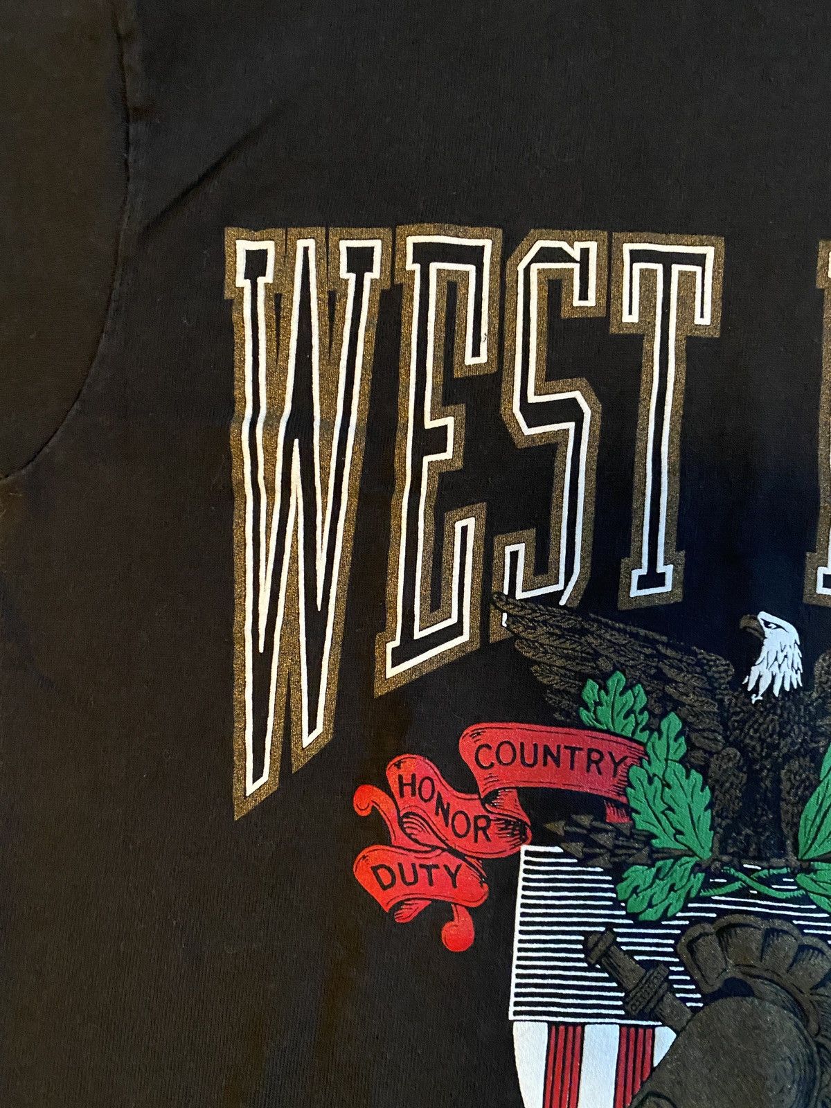 Mvp Vintage 80’s West Point Academy Single Stitch Big Image Tee Size US S / EU 44-46 / 1 - 3 Thumbnail
