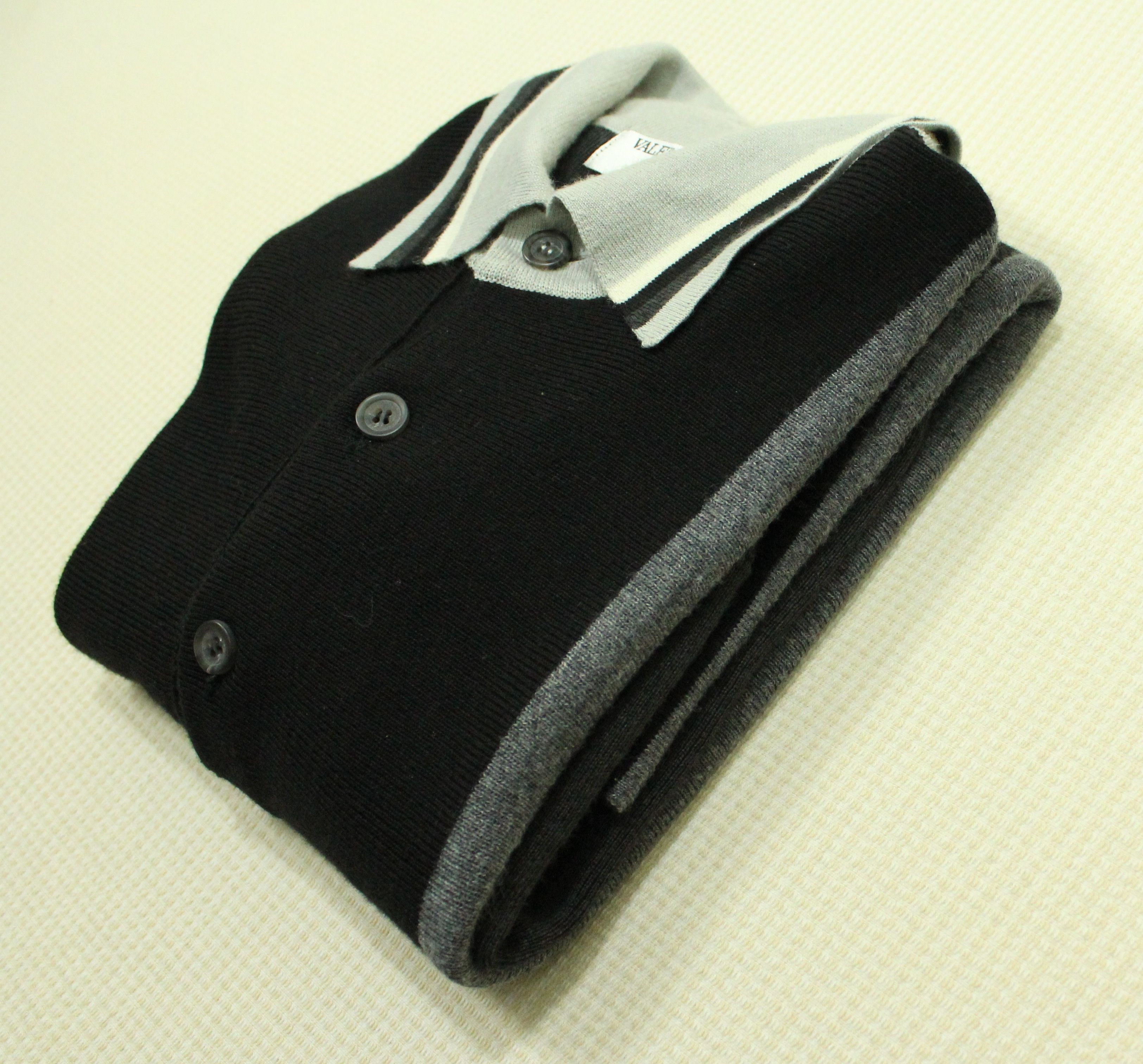 Valentino VALENTINO Shirt Pullover Top Thick Knit Retro Style Mafia Size US L / EU 52-54 / 3 - 9 Thumbnail