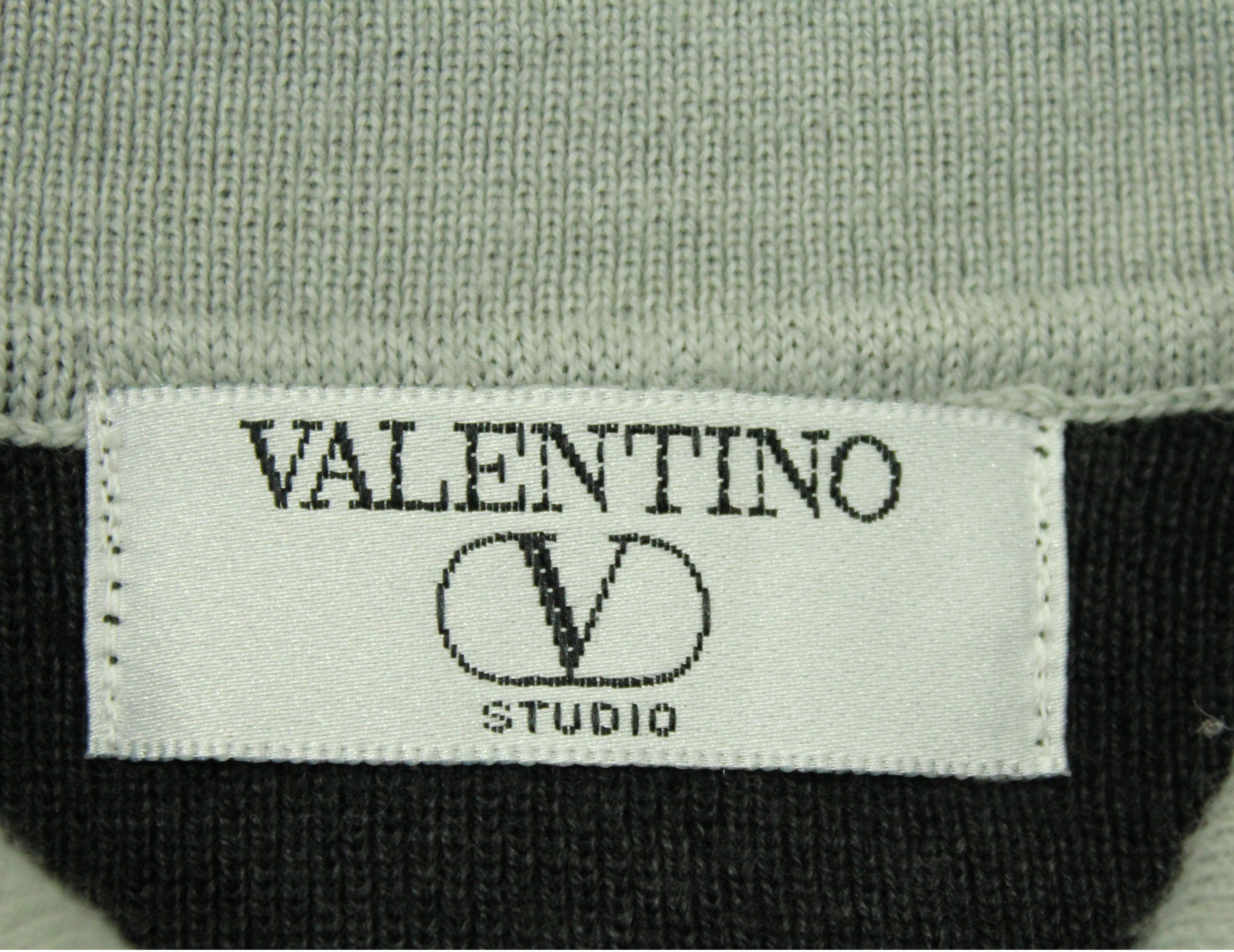 Valentino VALENTINO Shirt Pullover Top Thick Knit Retro Style Mafia Size US L / EU 52-54 / 3 - 8 Thumbnail