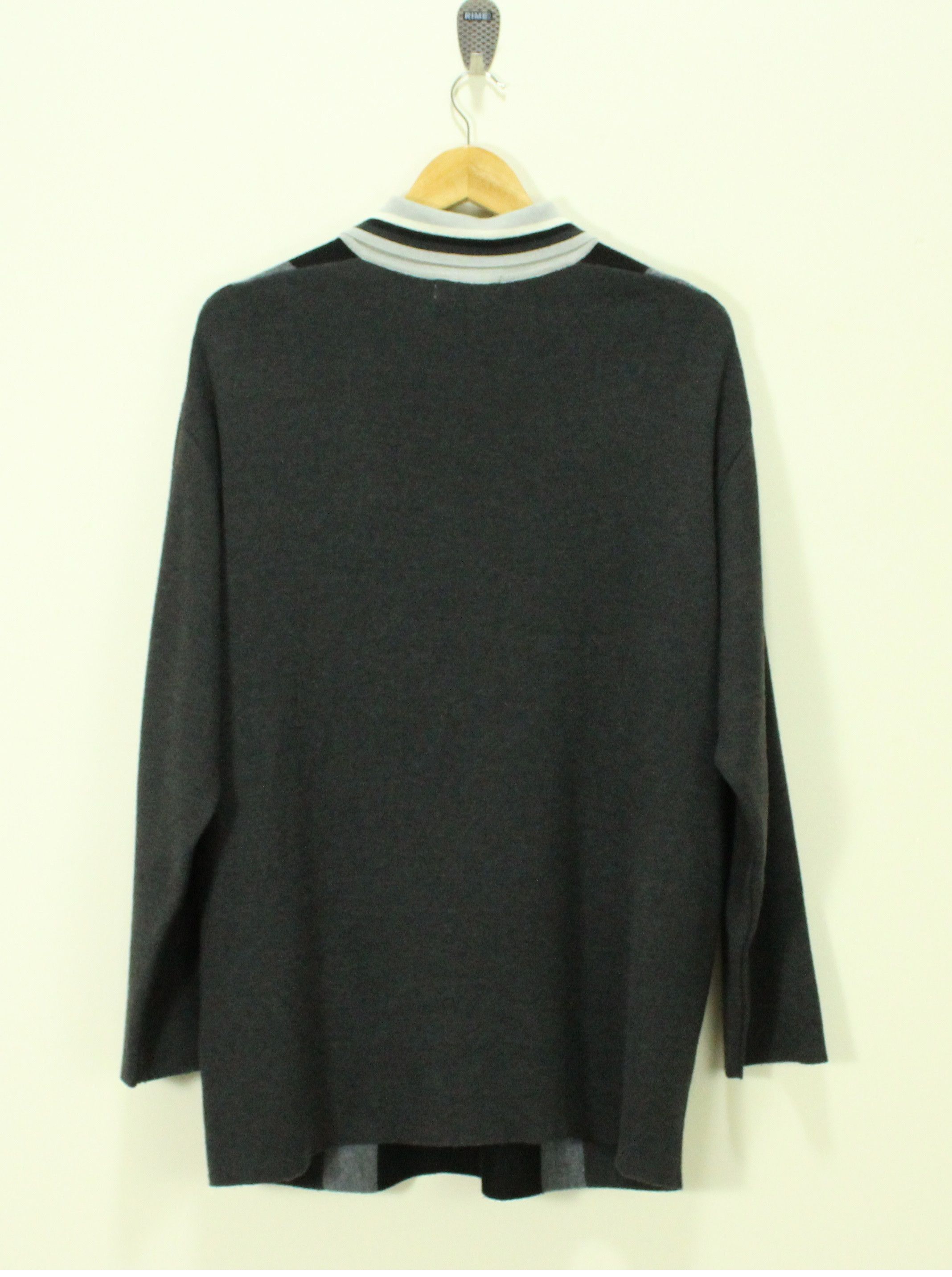 Valentino VALENTINO Shirt Pullover Top Thick Knit Retro Style Mafia Size US L / EU 52-54 / 3 - 2 Thumbnail