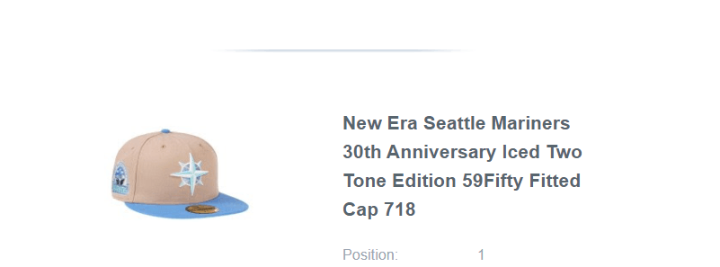 MLB × New Era Tan Khaki Blue Seattle Mariners 7 1/8 Two 2 Tone Iced 30th Size ONE SIZE - 12 Thumbnail