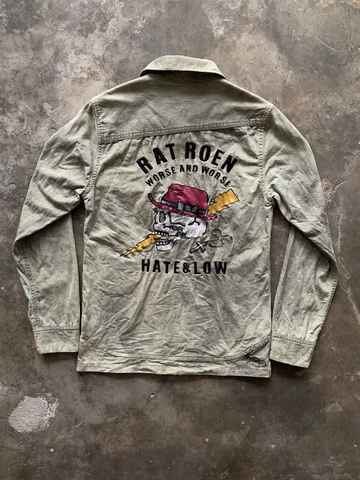 Japanese Brand Rat Roen Embroidery Skull Design Size US XXS / EU 40 - 1 Thumbnail