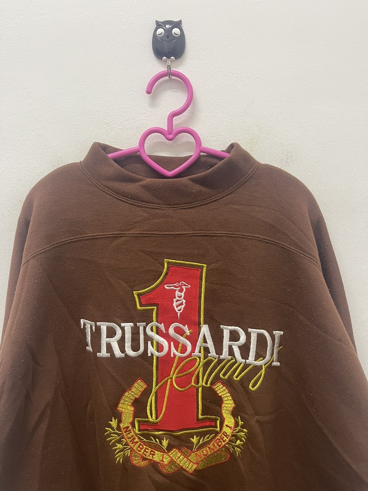Trussardi Rare Vintage TRUSSARDI Spell Out Big Logo Sewn Embroidered Size US L / EU 52-54 / 3 - 2 Thumbnail