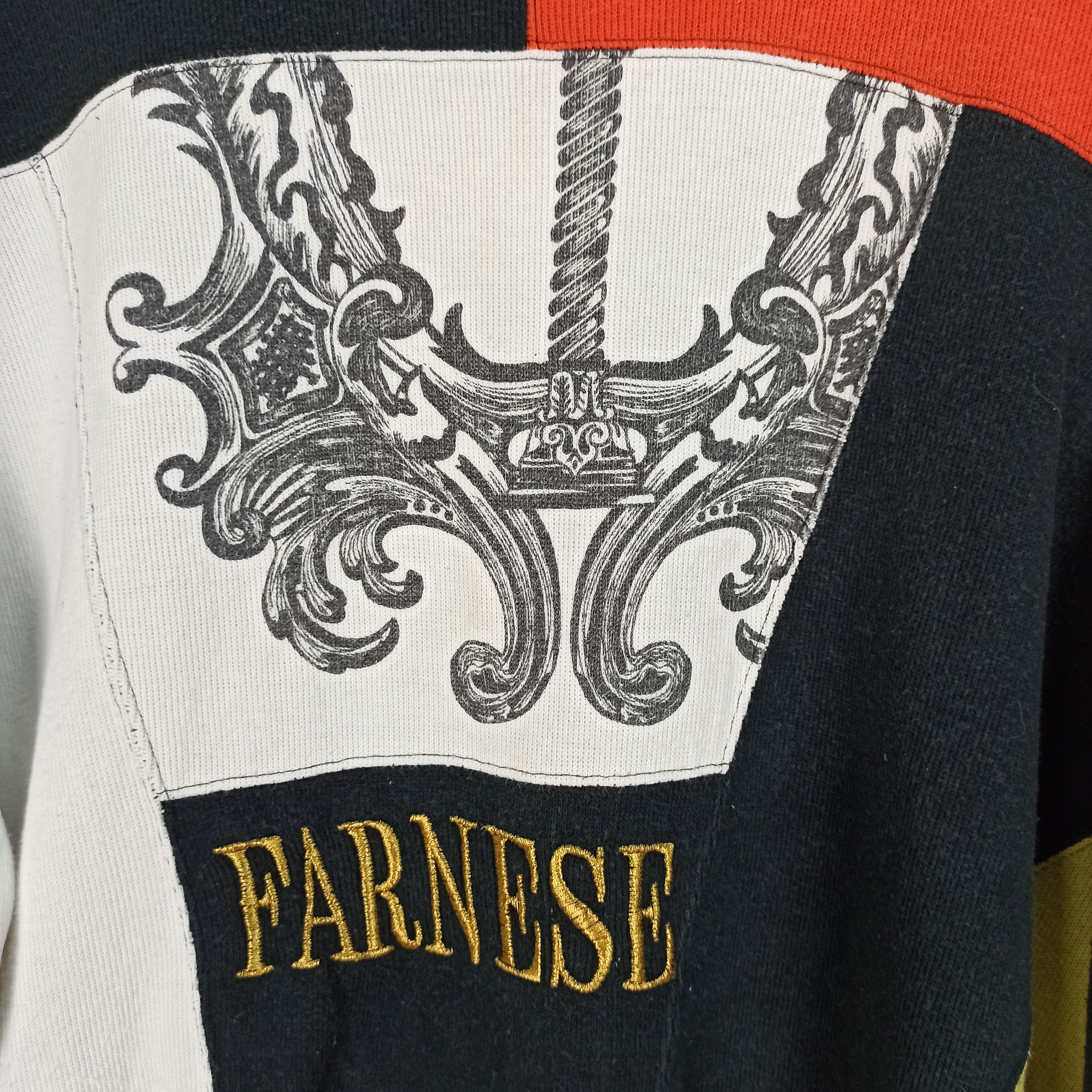 Japanese Brand Rare Farnese block colour design Sweatshirt Size US XL / EU 56 / 4 - 6 Thumbnail