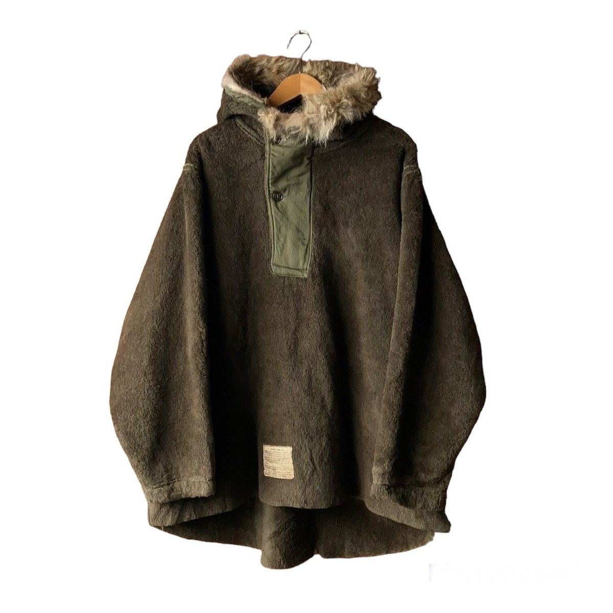 Vintage VINTAGE 1940’s WWII US ARMY PILE FIELD PARKA FUR HOOD JACKET Size US L / EU 52-54 / 3 - 2 Thumbnail