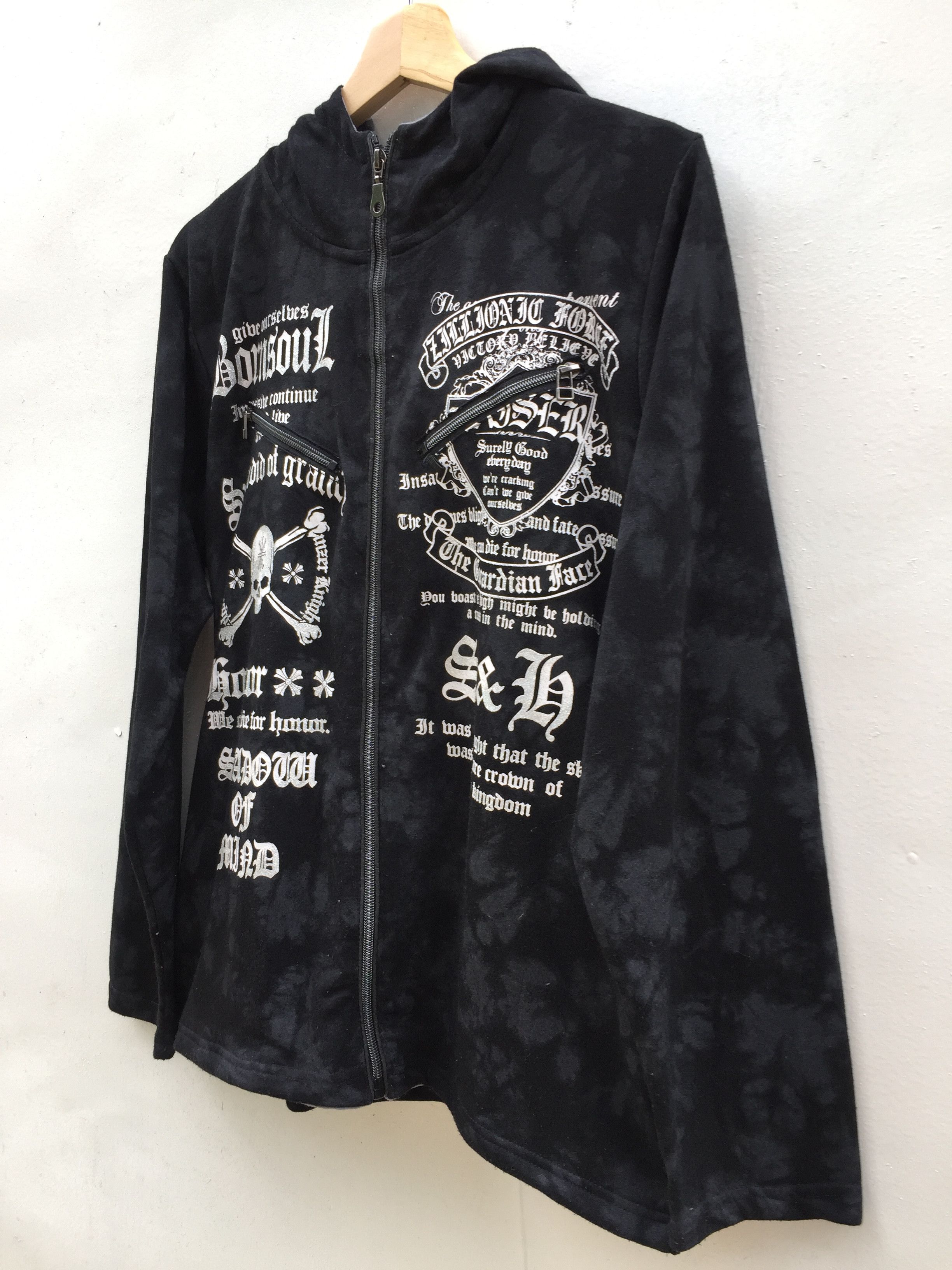 Japanese Brand Japanese Brand Punker Design skull hoodie Size US M / EU 48-50 / 2 - 3 Thumbnail