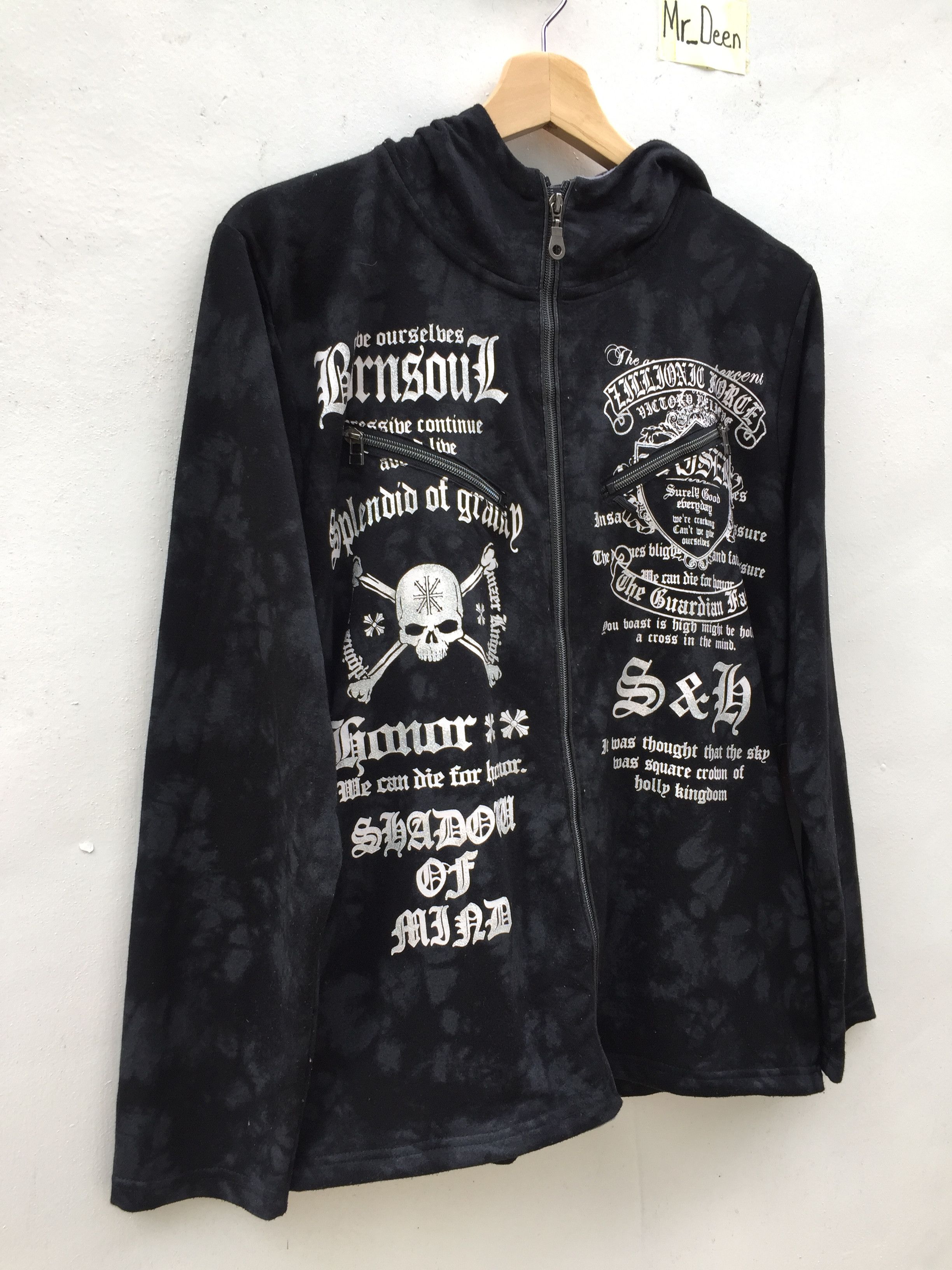 Japanese Brand Japanese Brand Punker Design skull hoodie Size US M / EU 48-50 / 2 - 2 Thumbnail