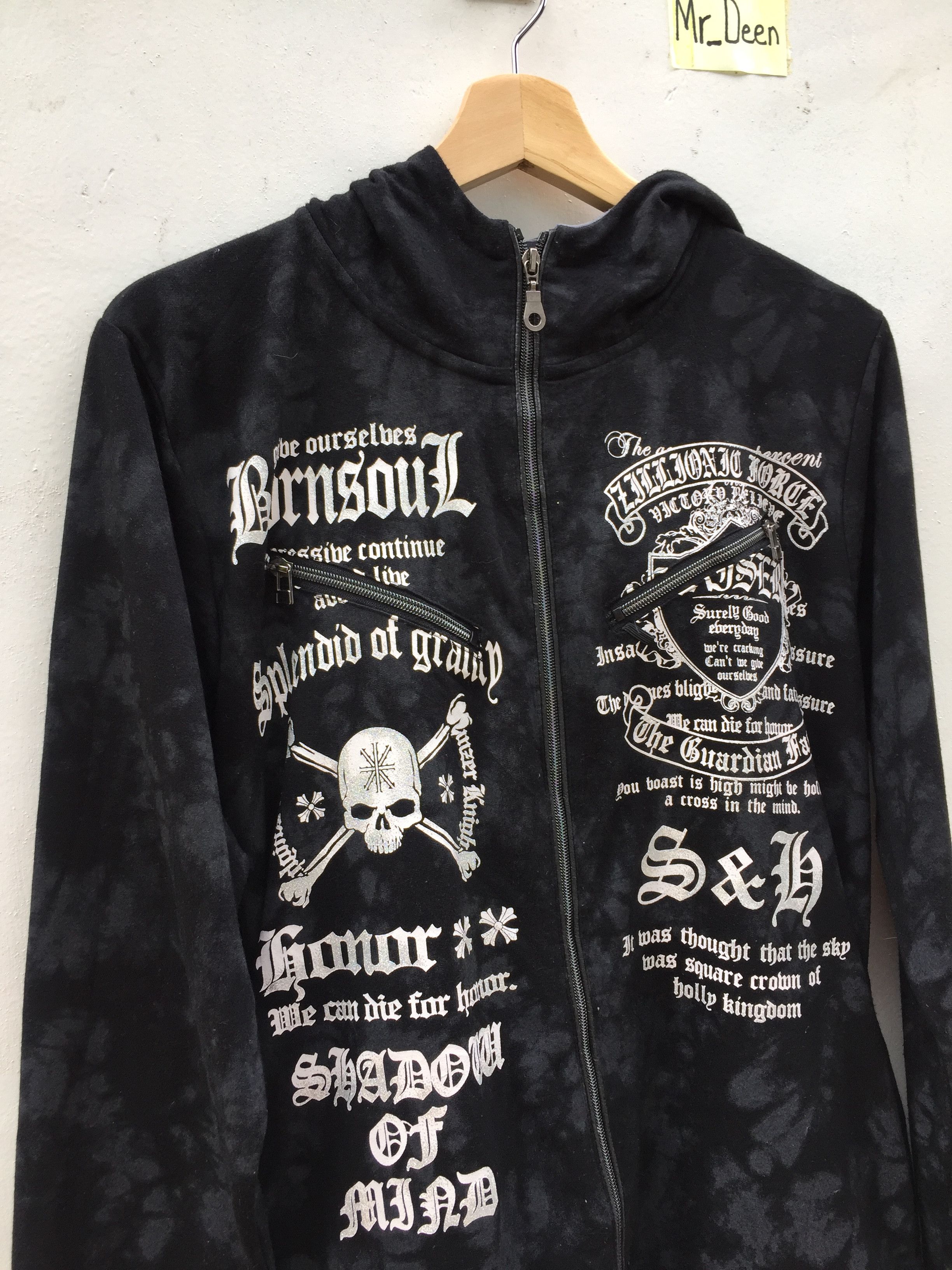 Japanese Brand Japanese Brand Punker Design skull hoodie Size US M / EU 48-50 / 2 - 4 Thumbnail