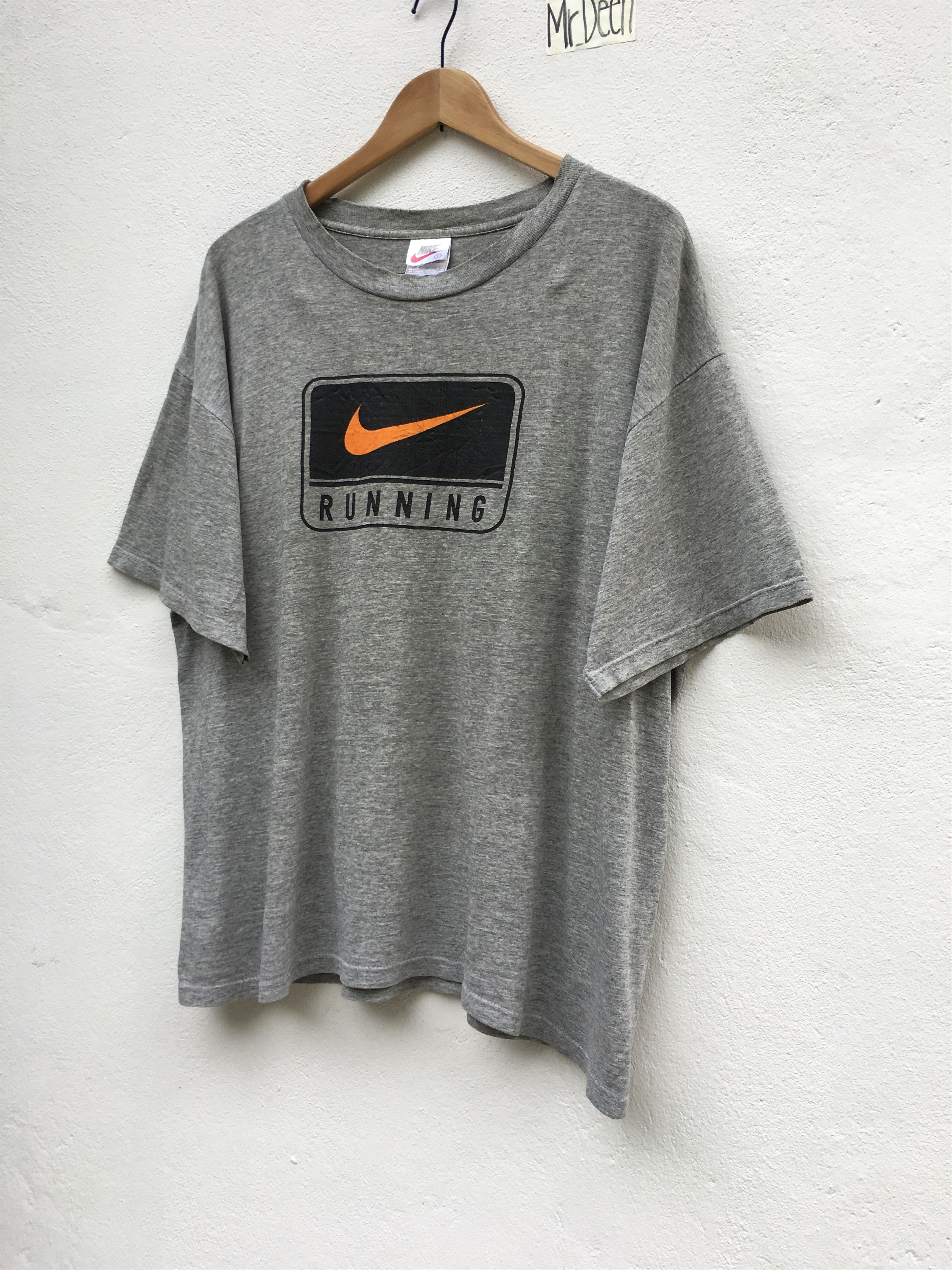 Nike Vintage Nike swoosh Running Tshirt Made in U.S.A Size US XL / EU 56 / 4 - 3 Thumbnail