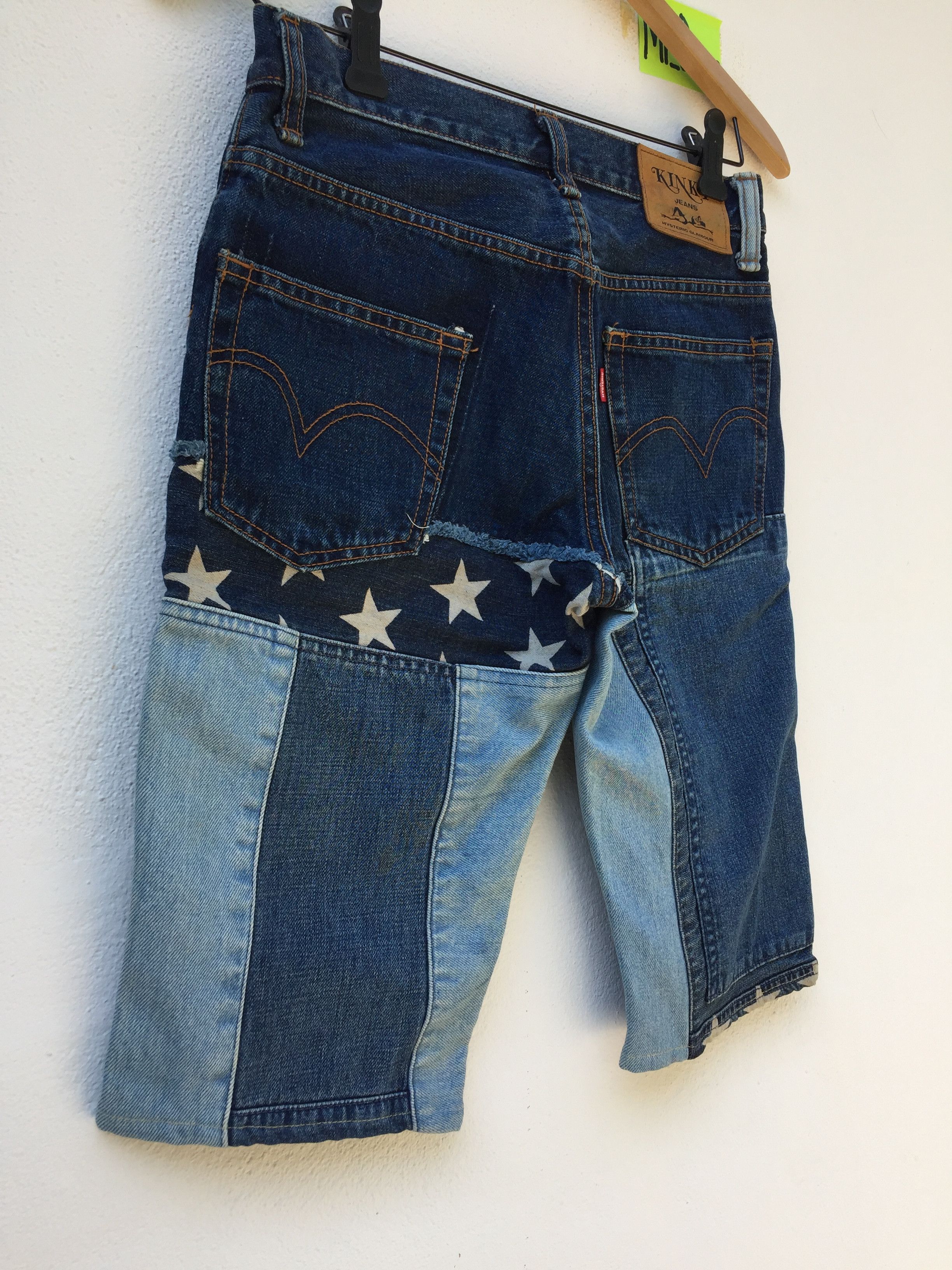 Hysteric Glamour Rare Kinky Jeans Hysteric Stars Patchwork Short Denim Jeans Size US 28 / EU 44 - 6 Thumbnail
