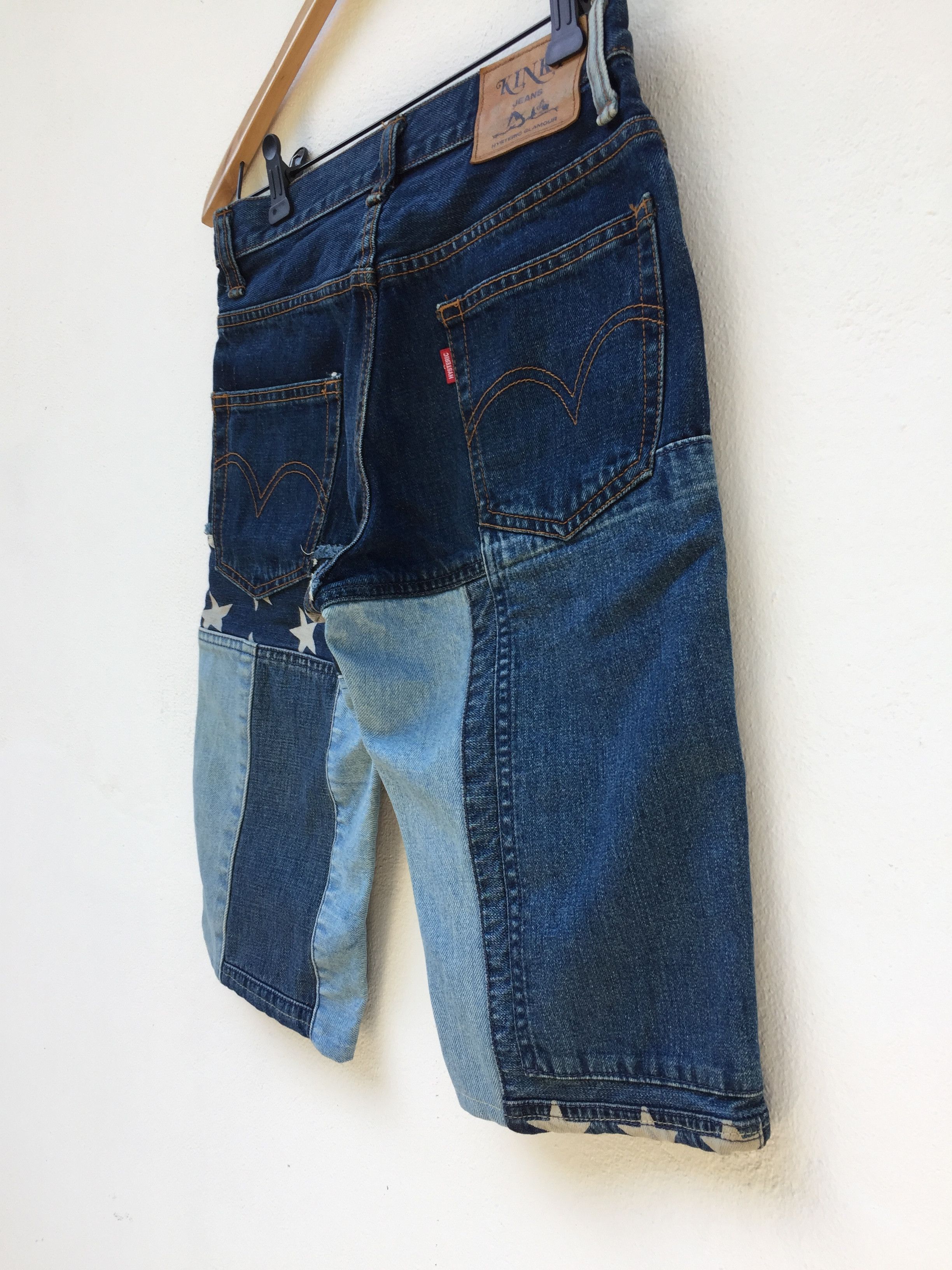Hysteric Glamour Rare Kinky Jeans Hysteric Stars Patchwork Short Denim Jeans Size US 28 / EU 44 - 7 Thumbnail