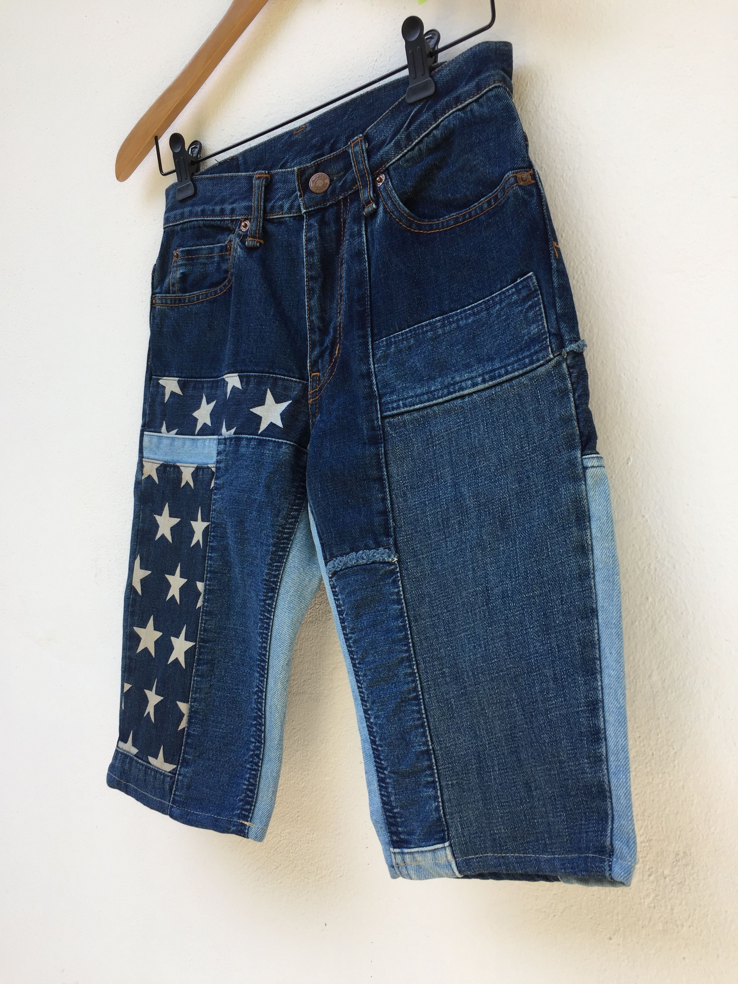 Hysteric Glamour Rare Kinky Jeans Hysteric Stars Patchwork Short Denim Jeans Size US 28 / EU 44 - 3 Thumbnail