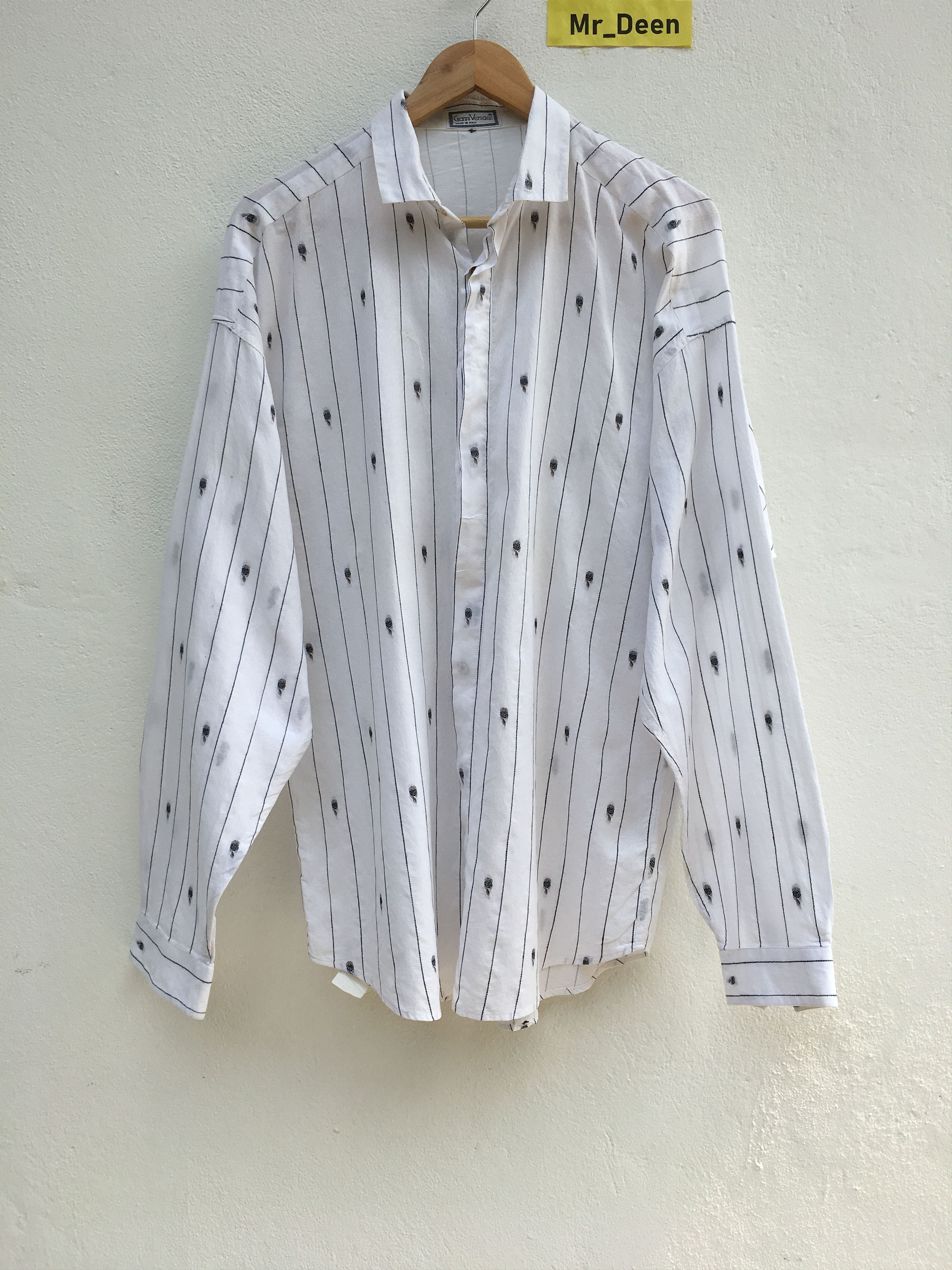 Versace Gianni Versace Vintage White Button Shirt Size US XL / EU 56 / 4 - 4 Thumbnail