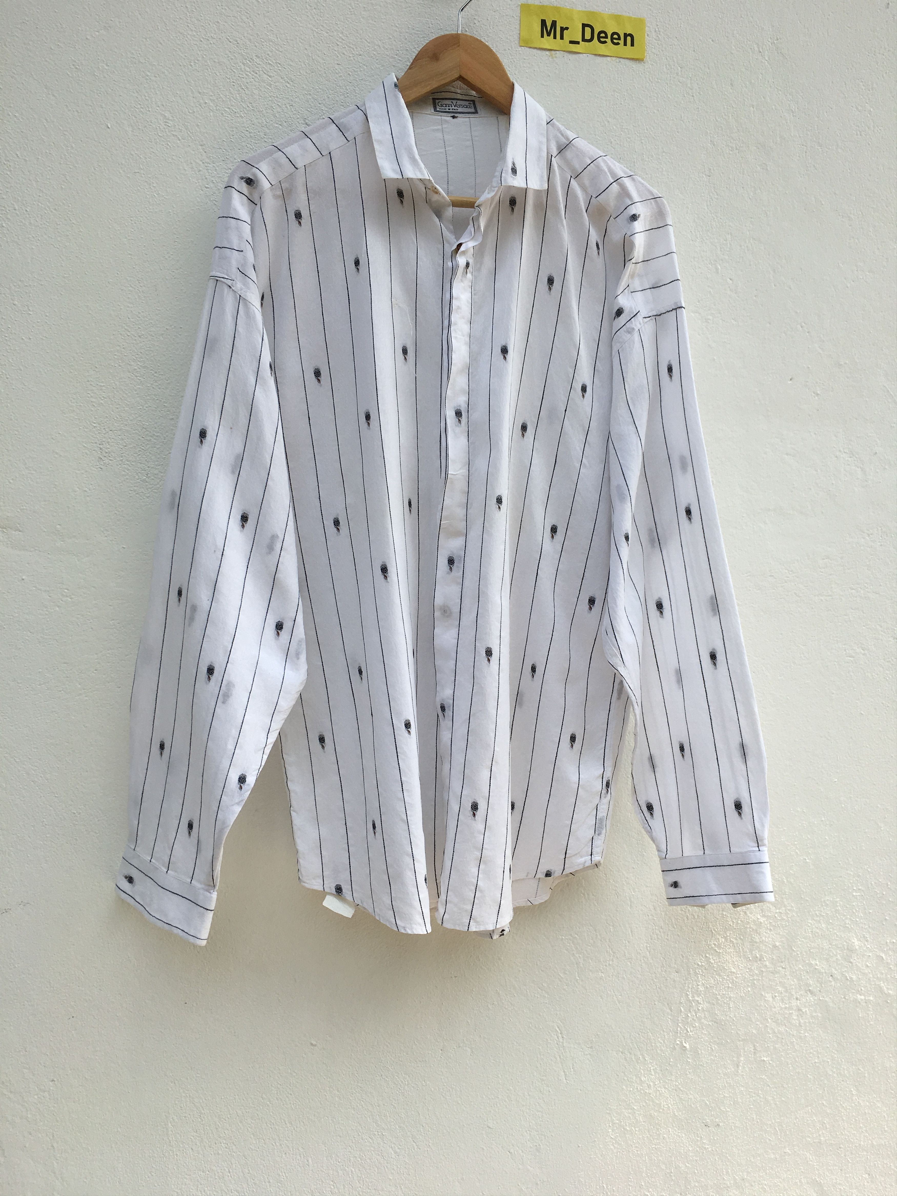 Versace Gianni Versace Vintage White Button Shirt Size US XL / EU 56 / 4 - 2 Thumbnail