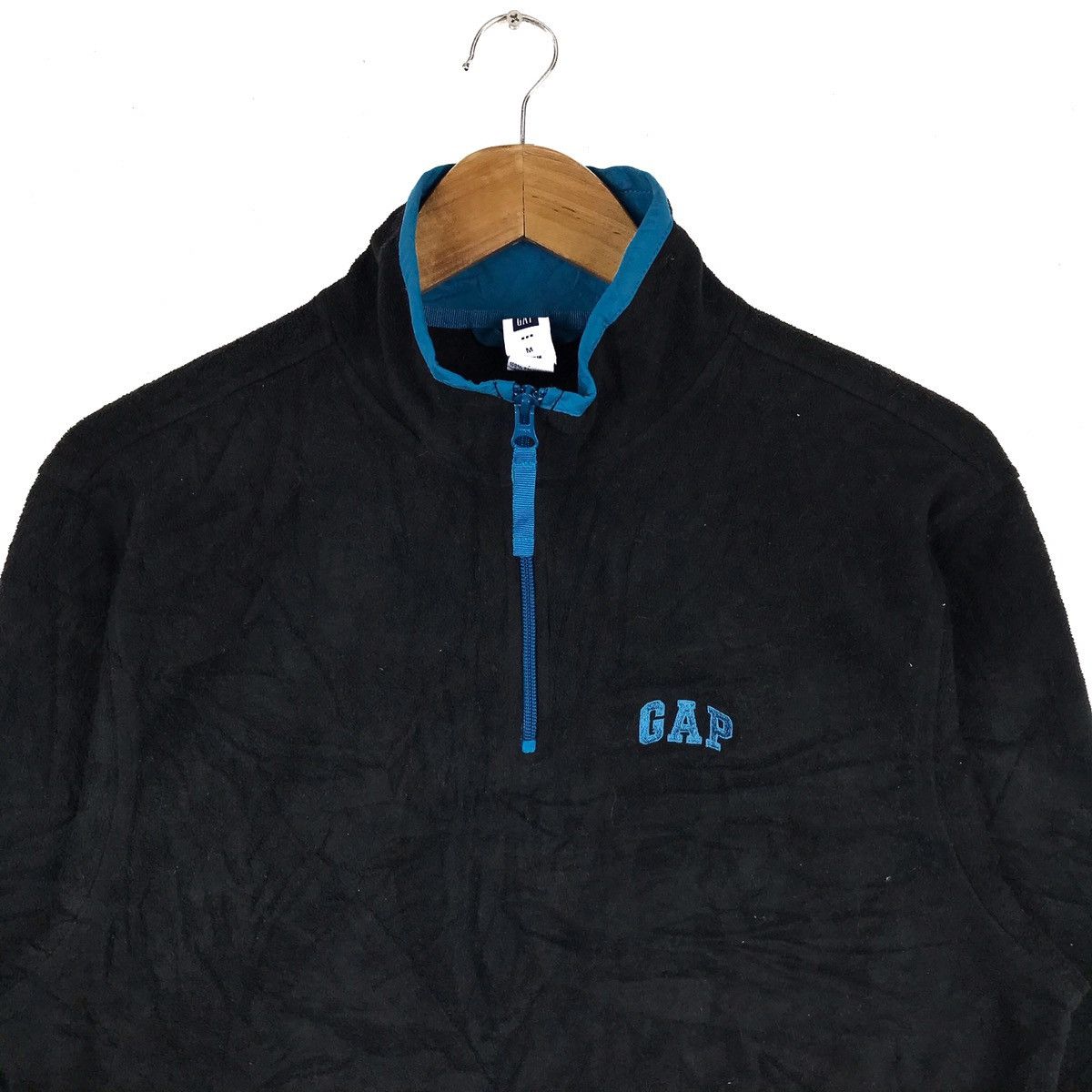 Gap Vintage Gap Minimalist Half Zipper Fleece Sweatshirt Size US M / EU 48-50 / 2 - 2 Thumbnail