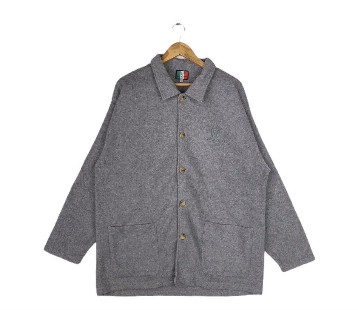 Valentino × Vintage Vintage Gianni Valentino Italy Fleece Coat Jacket Size US L / EU 52-54 / 3 - 1 Thumbnail