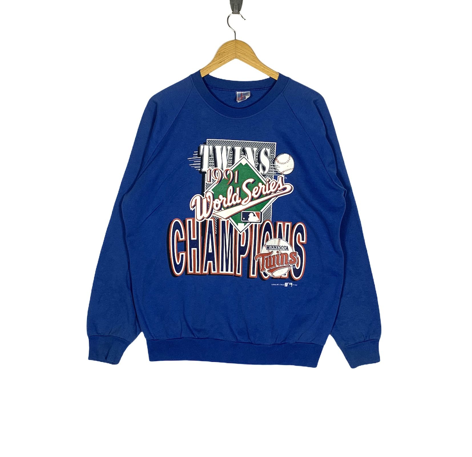 MLB × Vintage Rare Minnesota Twins Sweatshirt 1991 World Series Champions Size US XL / EU 56 / 4 - 1 Thumbnail