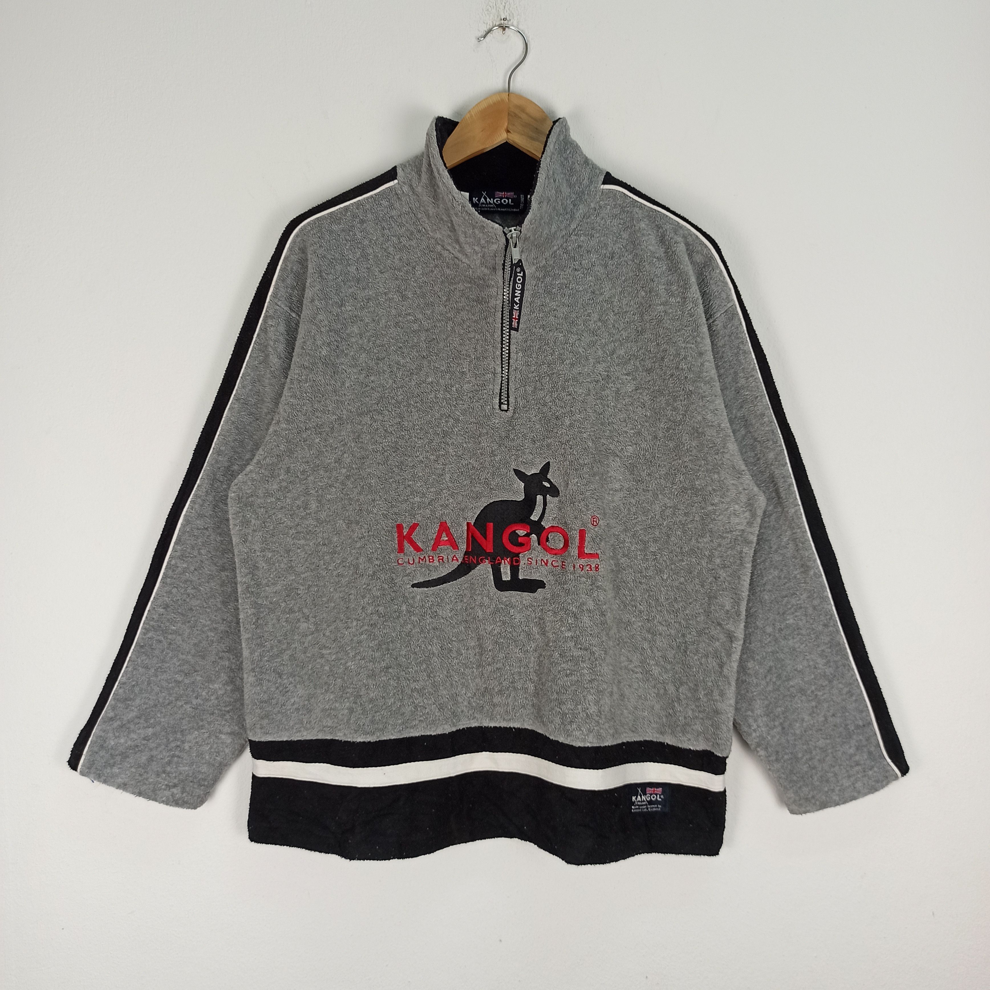 Kangol 🔥Rare🔥 Kangol England Big Logo Spell Out Fleece pullover Size US M / EU 48-50 / 2 - 1 Thumbnail