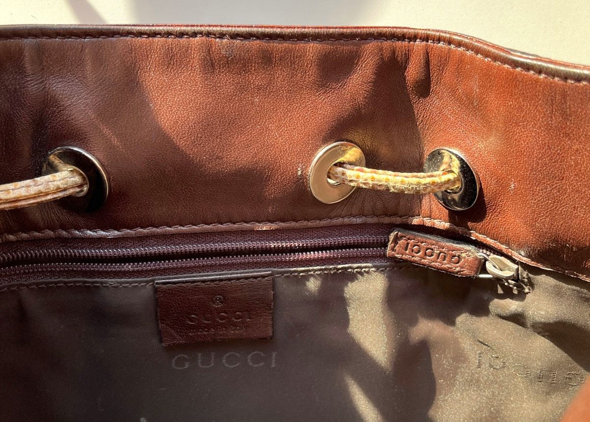 Gucci ★0% TAX★ Y2K PHYTON LEATHER TOM FORD ERA DRAWSTRING HOBO BAG Size ONE SIZE - 8 Thumbnail