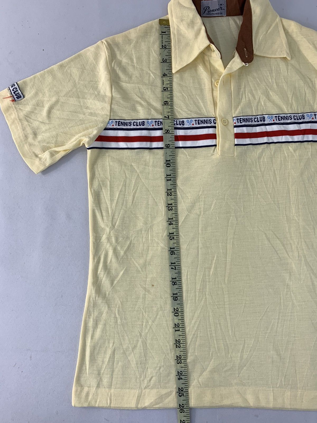 Sports Specialties 90s Pioneer Tennis Club Striped Chest Polo Tee Size US S / EU 44-46 / 1 - 7 Thumbnail