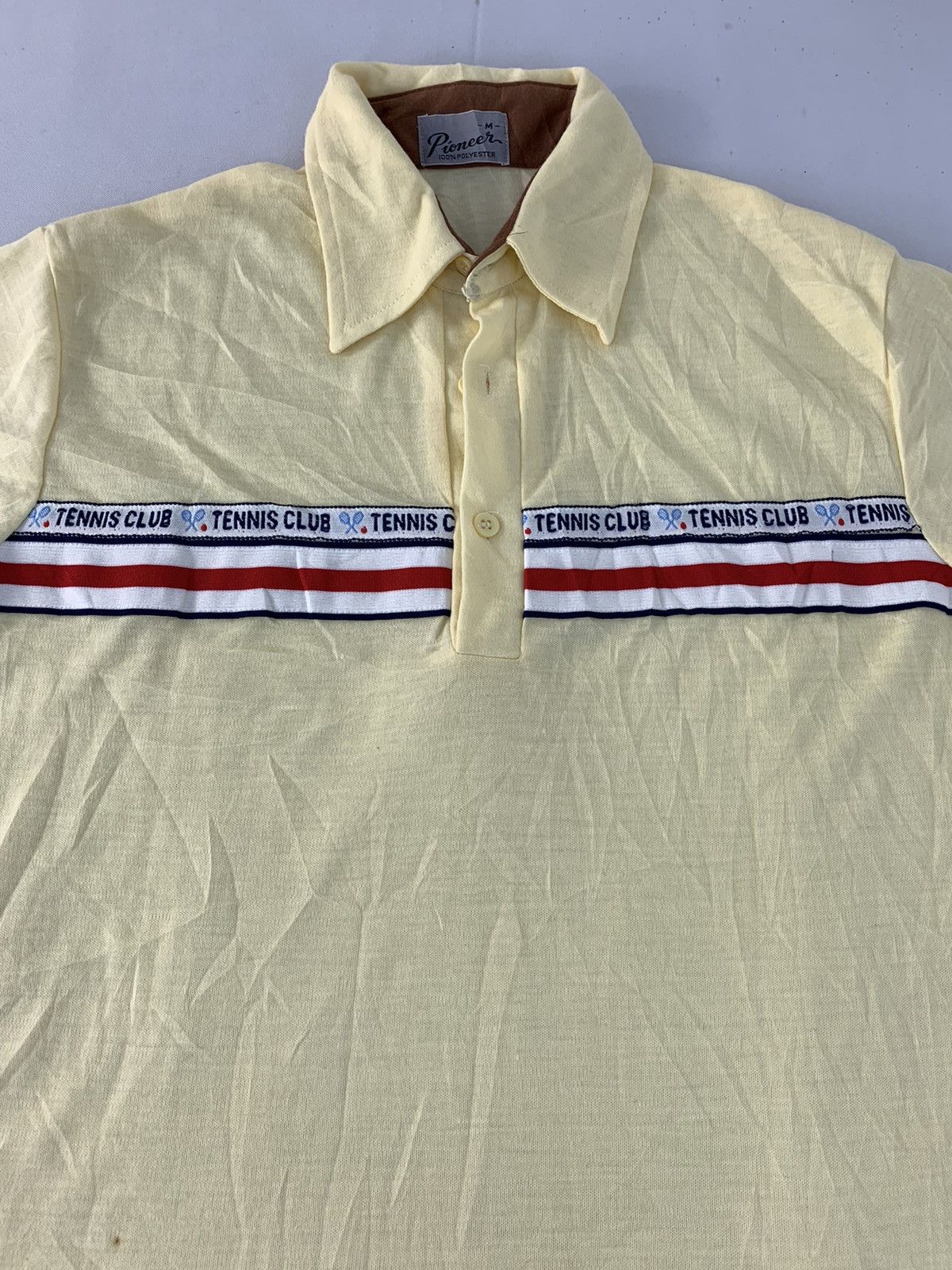 Sports Specialties 90s Pioneer Tennis Club Striped Chest Polo Tee Size US S / EU 44-46 / 1 - 2 Thumbnail