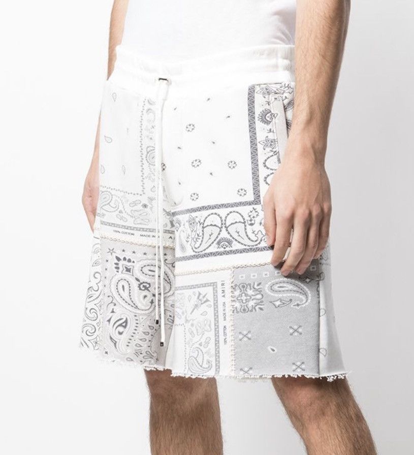 Amiri Amiri Bandana Reconstructed Cotton Shorts Size US 34 / EU 50 - 4 Thumbnail