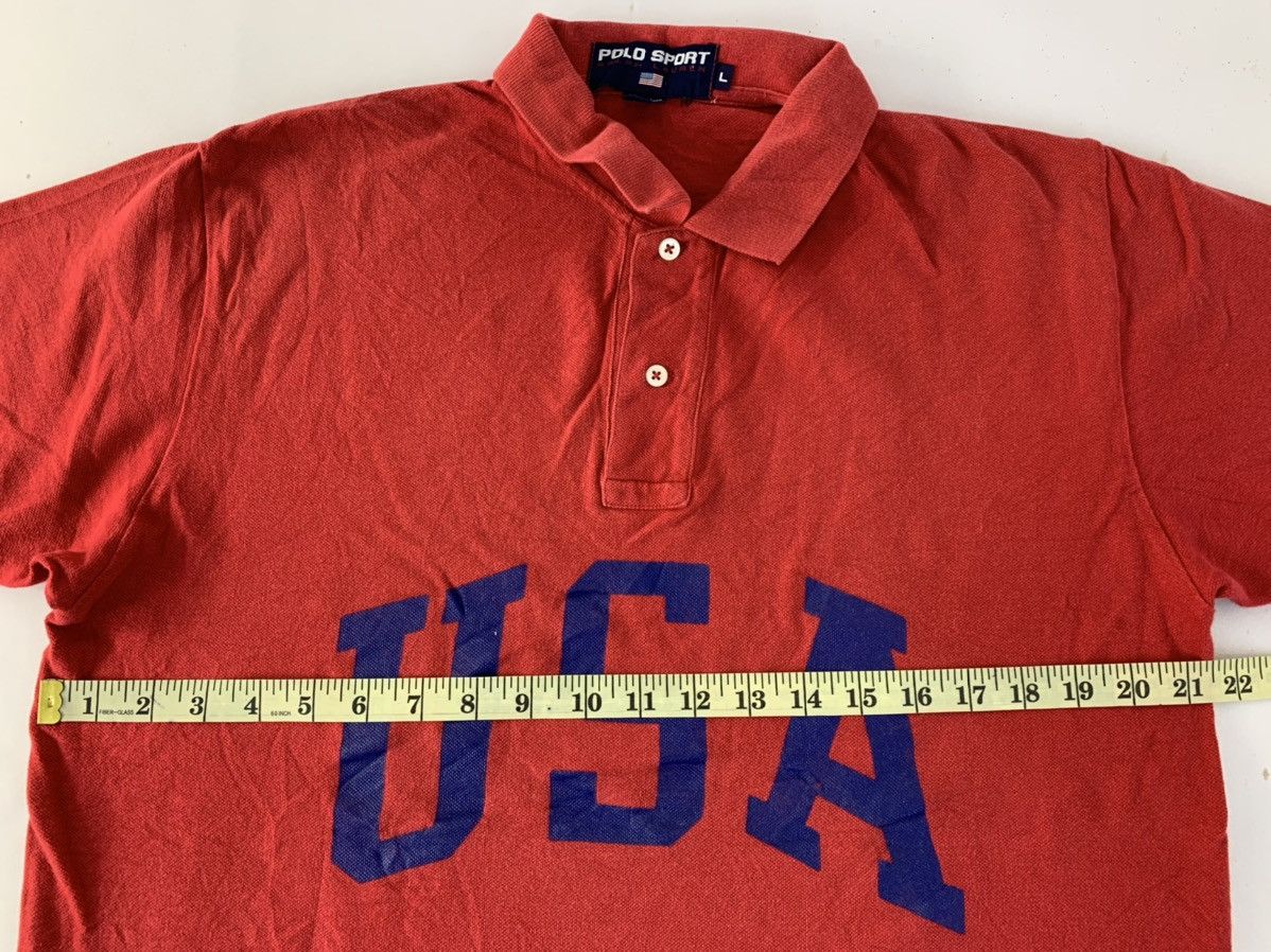 Polo Ralph Lauren Polo Sport Ralph Lauren RL USA Spell Out Polo Tee Size US L / EU 52-54 / 3 - 6 Thumbnail