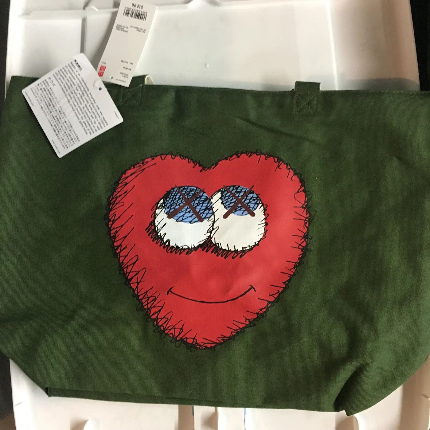 image of Kaws Tote Bag Heart, Men's