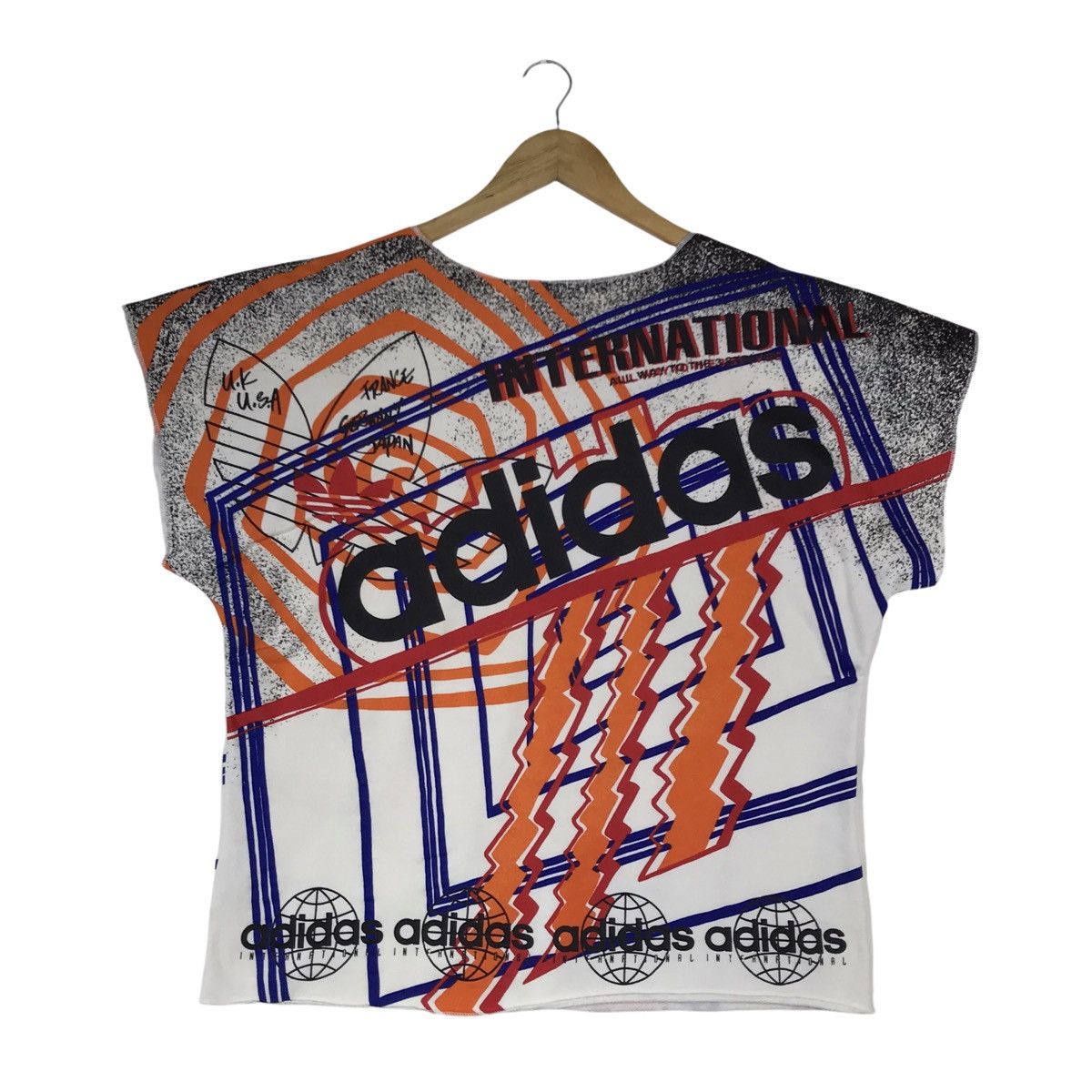 Adidas Vintage 90s Adidas International All Over Print Shirt Size US M / EU 48-50 / 2 - 7 Thumbnail