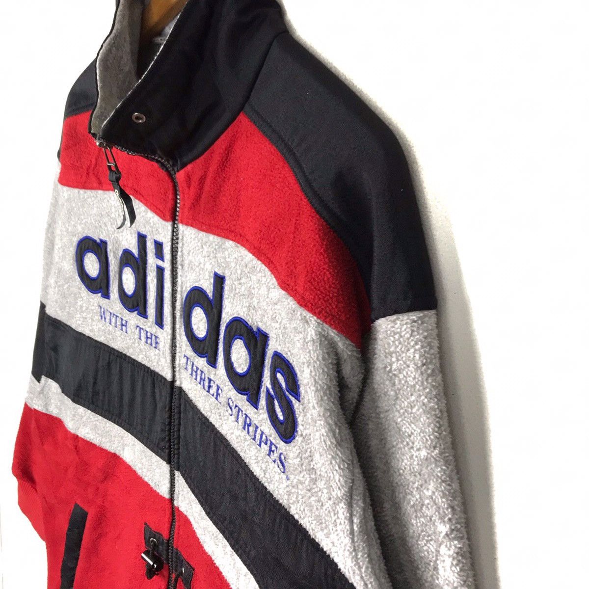 Adidas Vintage 90’s Adidas Fleece Zipper Jacket Size US L / EU 52-54 / 3 - 5 Thumbnail