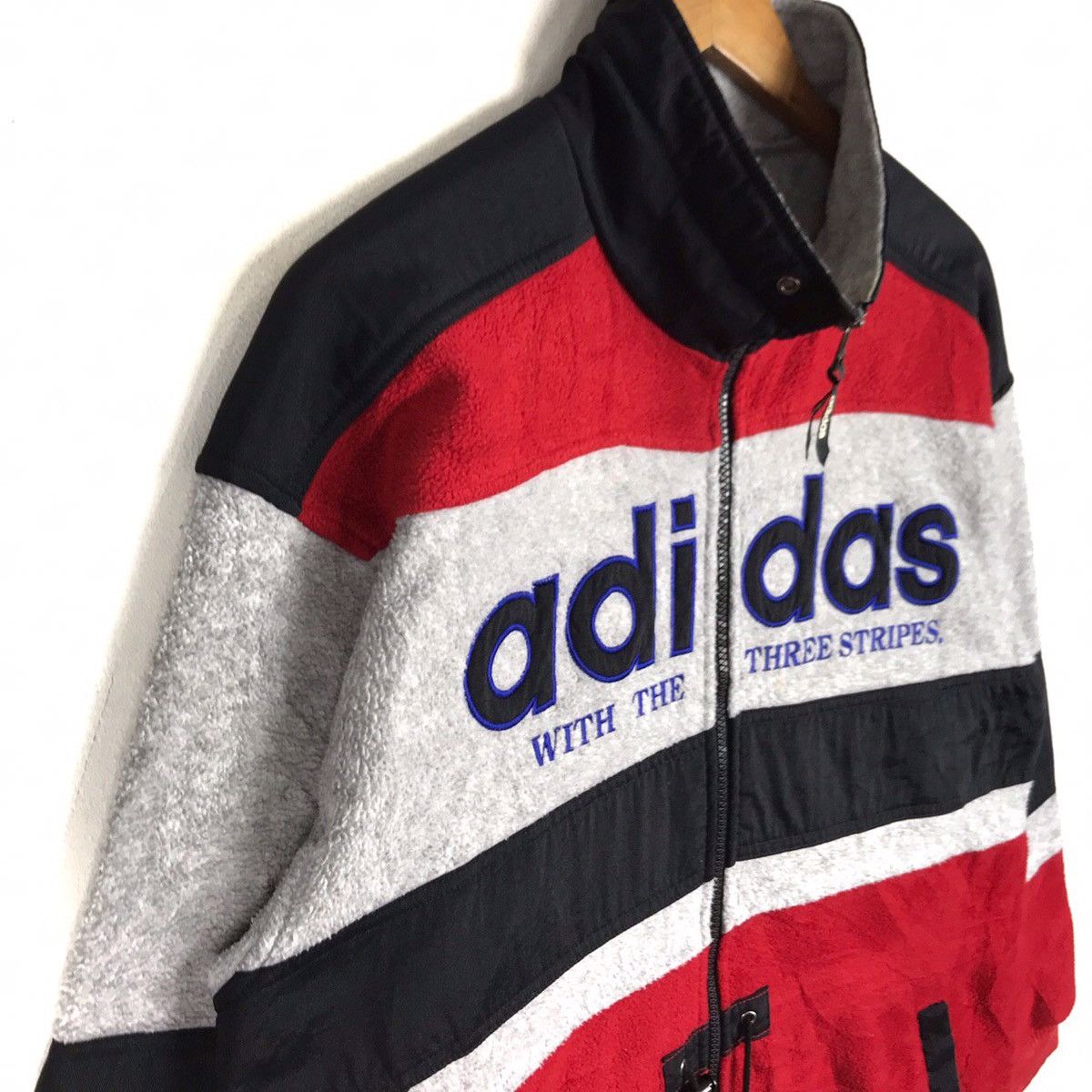 Adidas Vintage 90’s Adidas Fleece Zipper Jacket Size US L / EU 52-54 / 3 - 4 Thumbnail