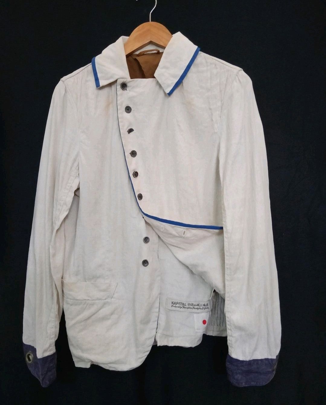 Japanese Brand 🔥KAPITAL ASYMETRICAL BUTTON UP JACKET Size US S / EU 44-46 / 1 - 2 Thumbnail