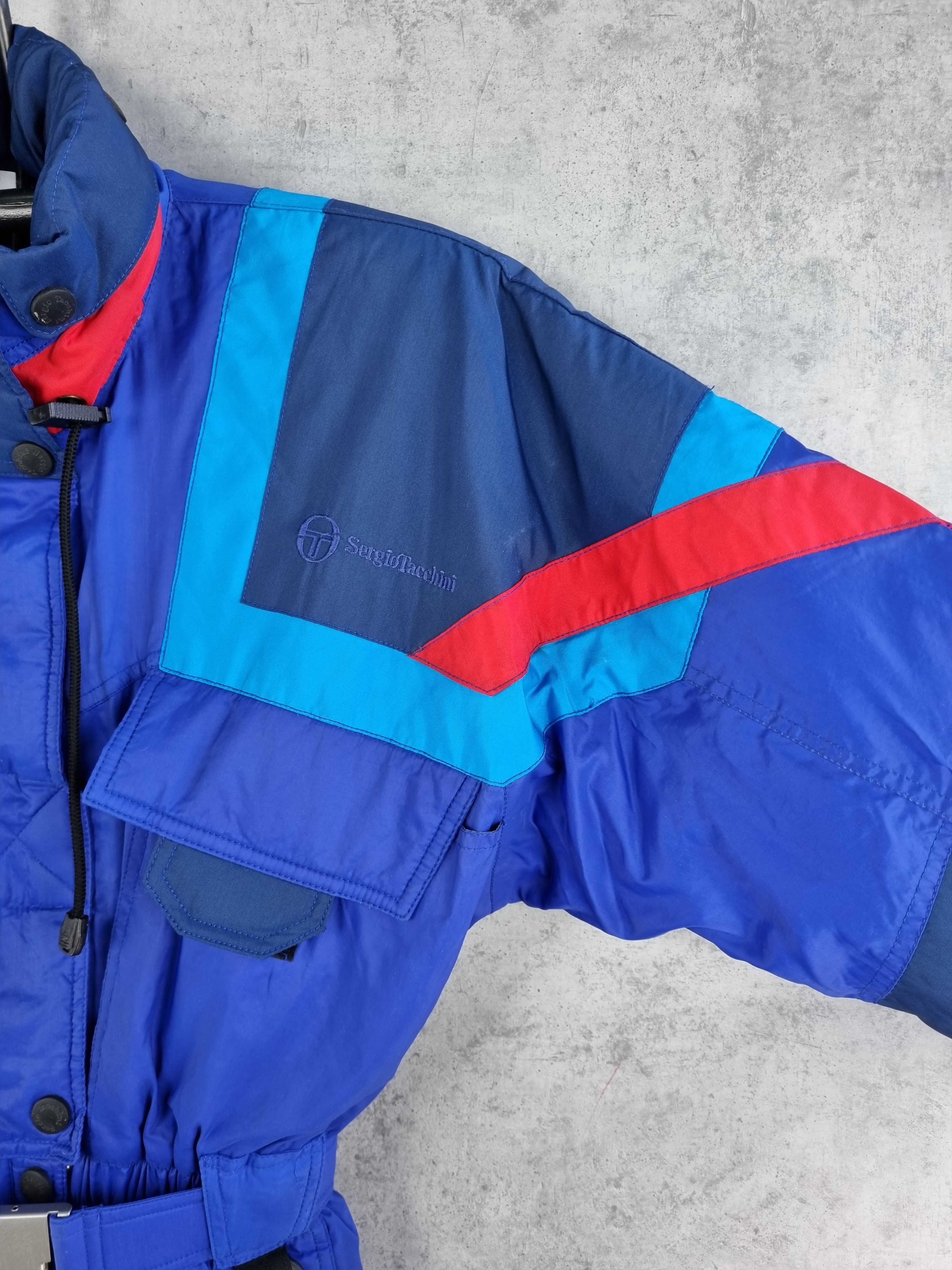 Sergio Tacchini 🎿 90s Sergio Tacchini Heavy Nylon Hooded Jumpsuit Size US 31 - 7 Thumbnail
