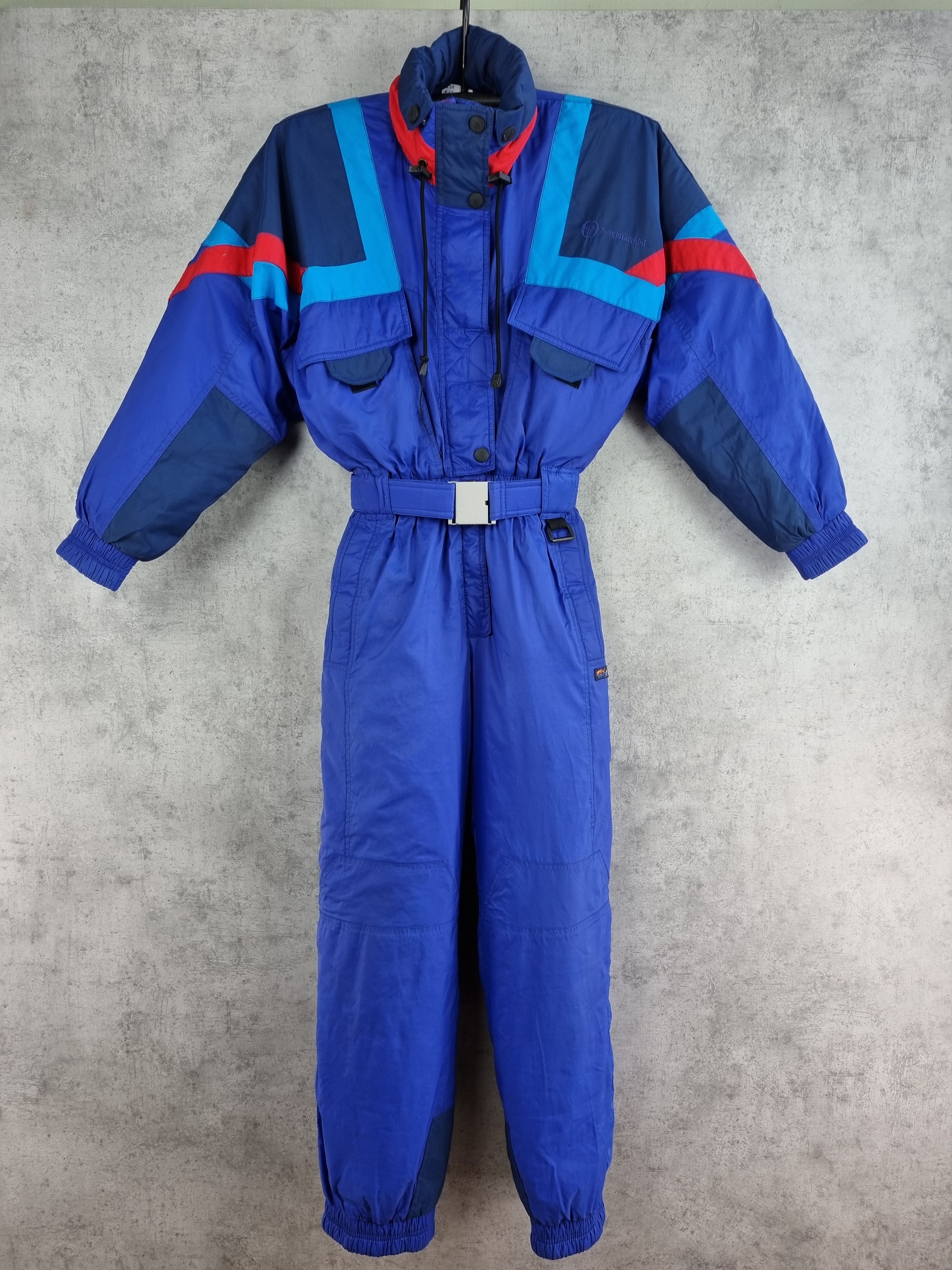 Sergio Tacchini 🎿 90s Sergio Tacchini Heavy Nylon Hooded Jumpsuit Size US 31 - 24 Thumbnail