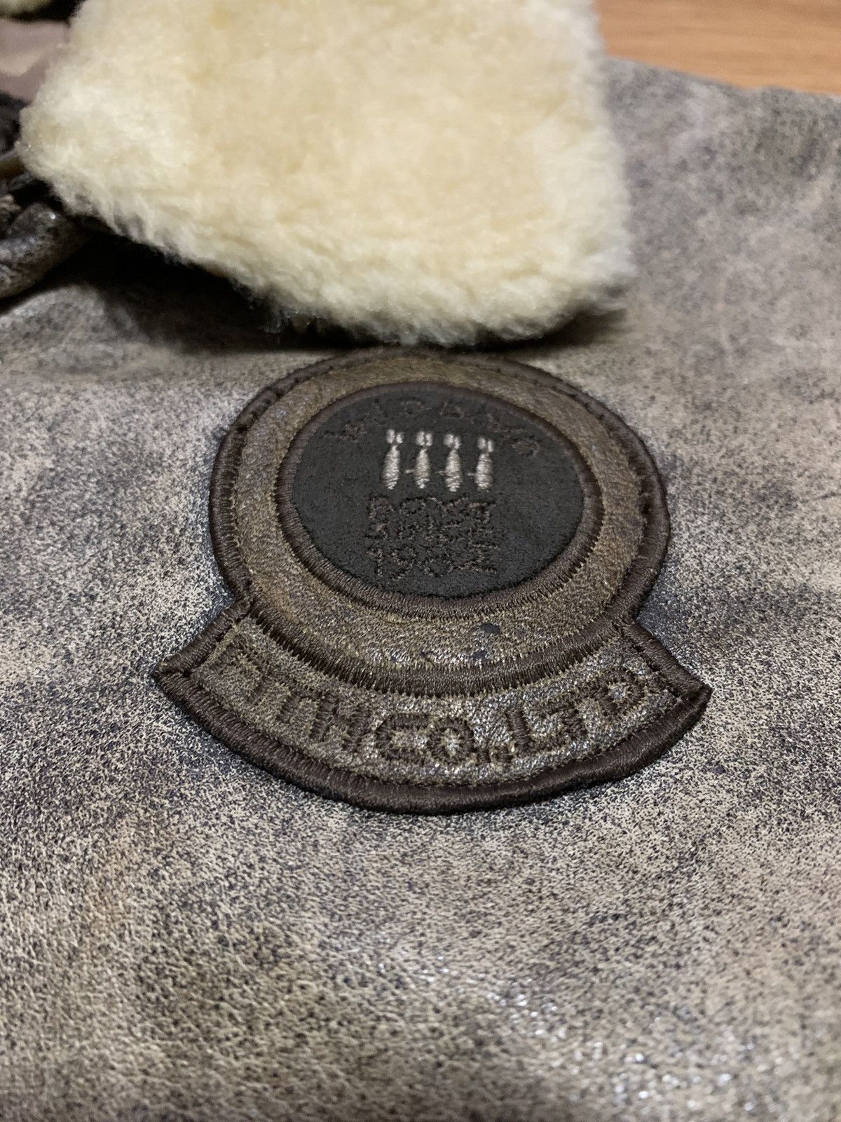 Japanese Brand Rare Vintage Style Leather Bomber Jacket KIDS Back Printing Size US XXS / EU 40 - 4 Thumbnail