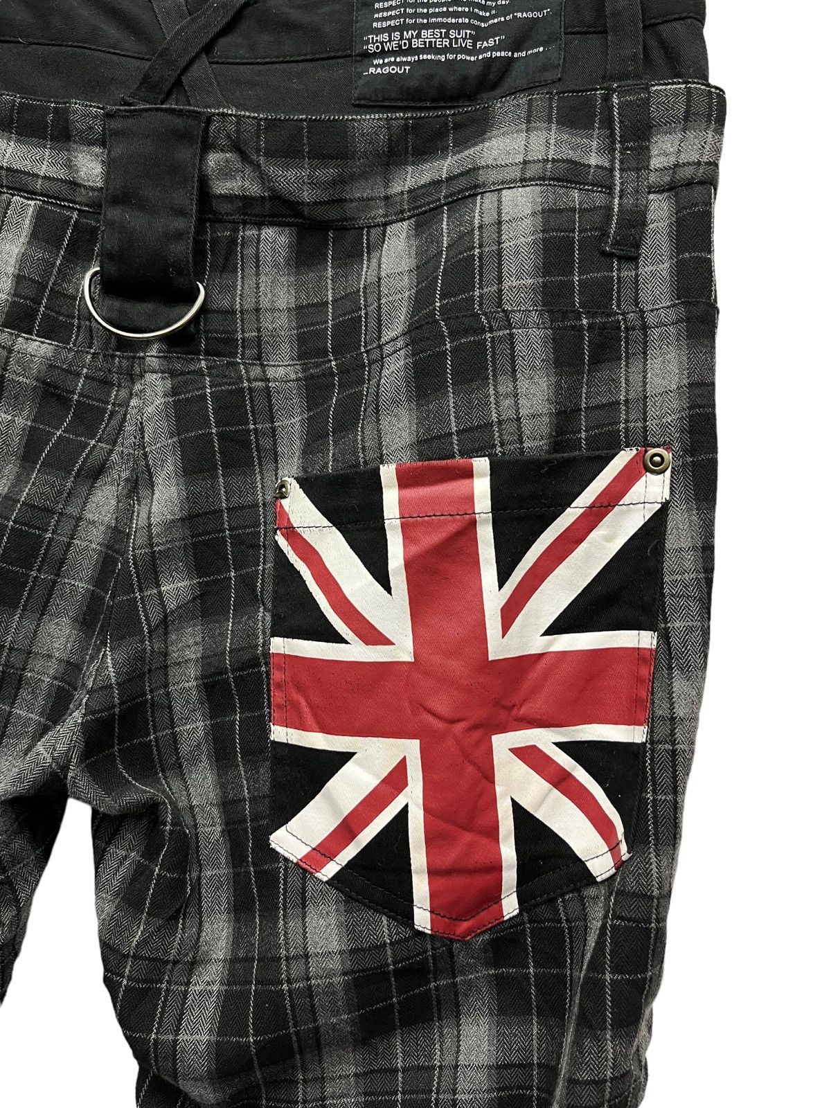 Japan Rags × Seditionaries × Vintage RAG UnionJack PunkTartan DoubleWaist Rayon Blends Undercover Size US 31 - 1 Thumbnail