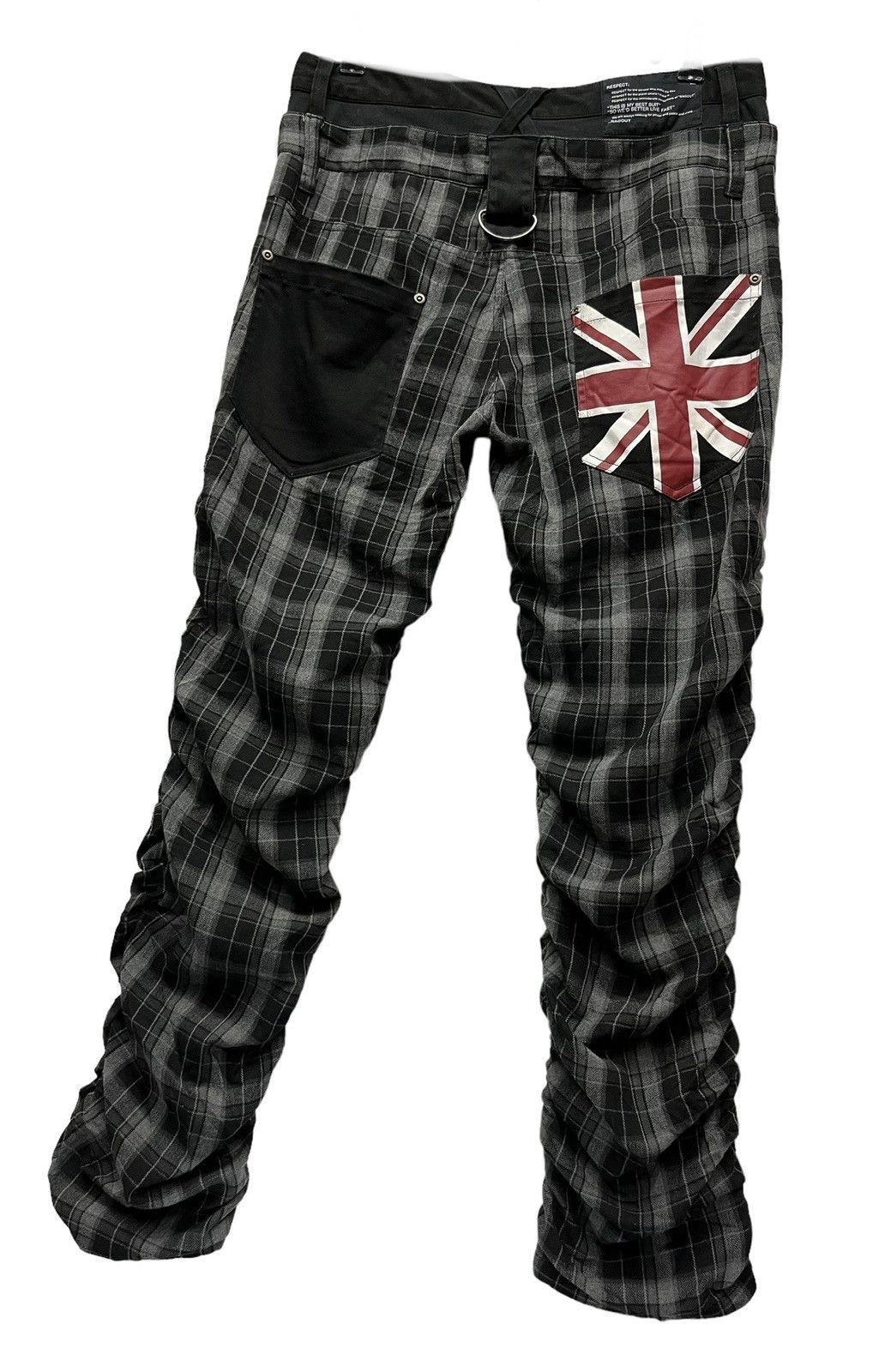 Japan Rags × Seditionaries × Vintage RAG UnionJack PunkTartan DoubleWaist Rayon Blends Undercover Size US 31 - 3 Thumbnail