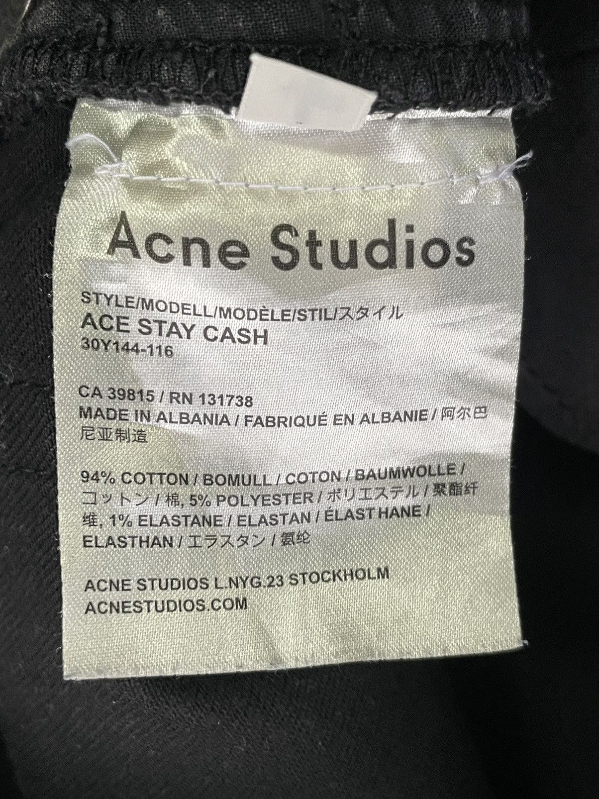 Acne Studios Acne Studio Slim Fit Black Denim Size US 29 - 9 Thumbnail